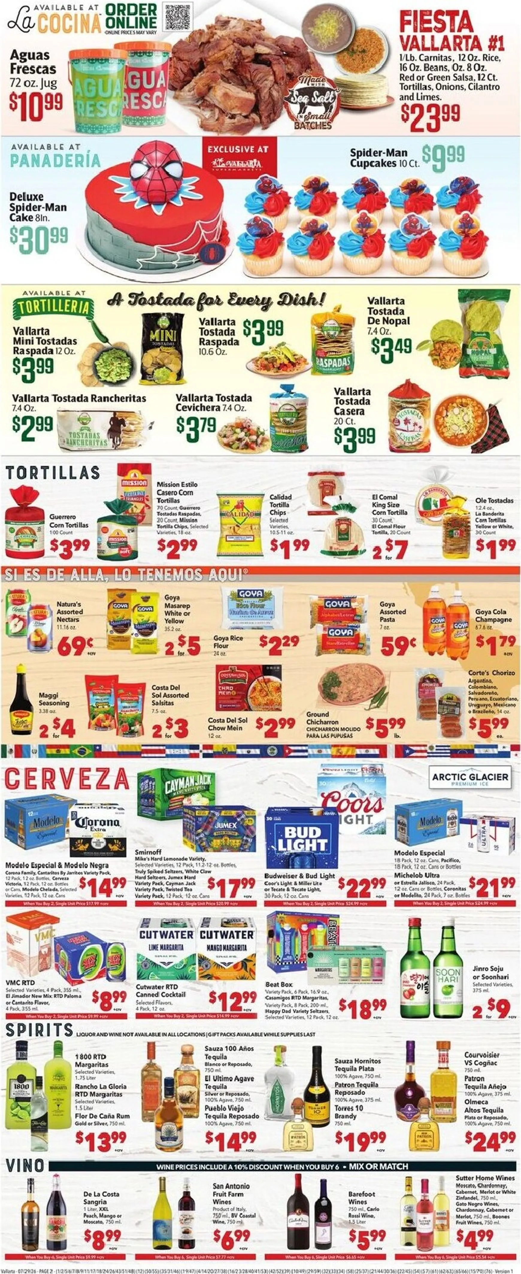 Weekly ad Current Vallarta leaflet valid from Wednesday 07/29/2026 to Tuesday 08/04/2026 from July 29 to August 4 2026 - Page 2