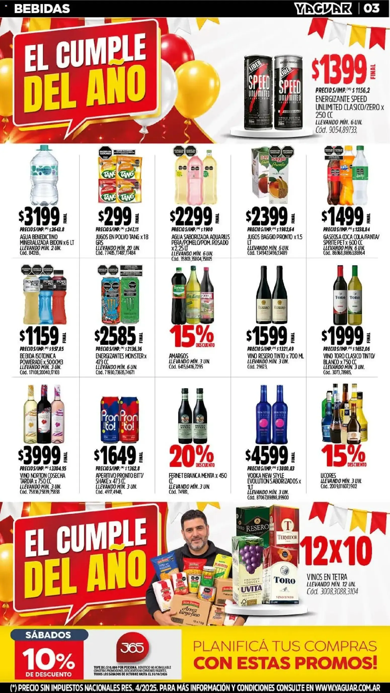 Ofertas de Mayorista Yaguar: El Cumple del Año 38 19 de octubre al 25 de octubre 2026 - Página 4 del catálogo