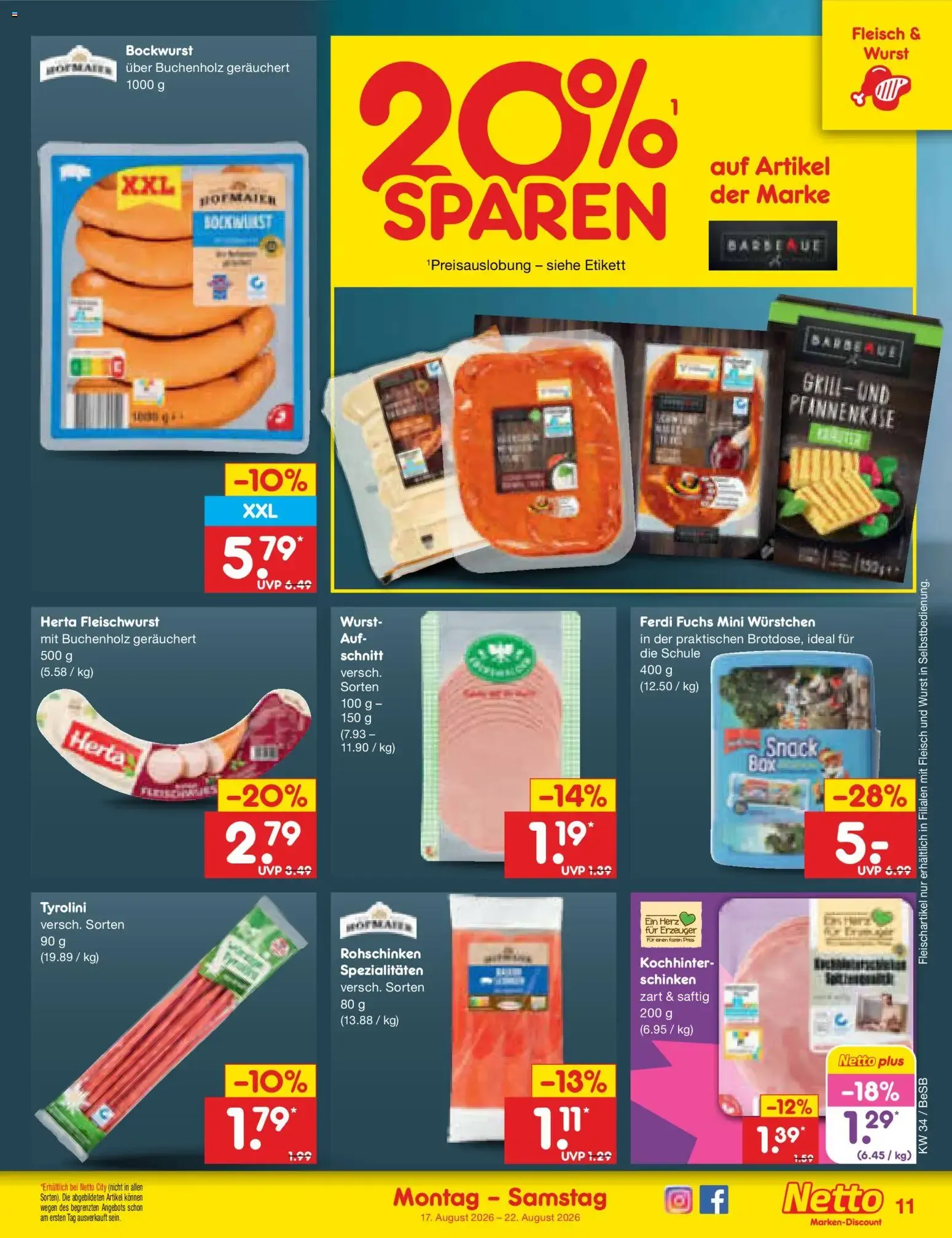 Netto Marken-Discount Prospekt (ab 17.08.2026) » Angebote von 17. August bis 22. August 2026 - Prospekt seite 13