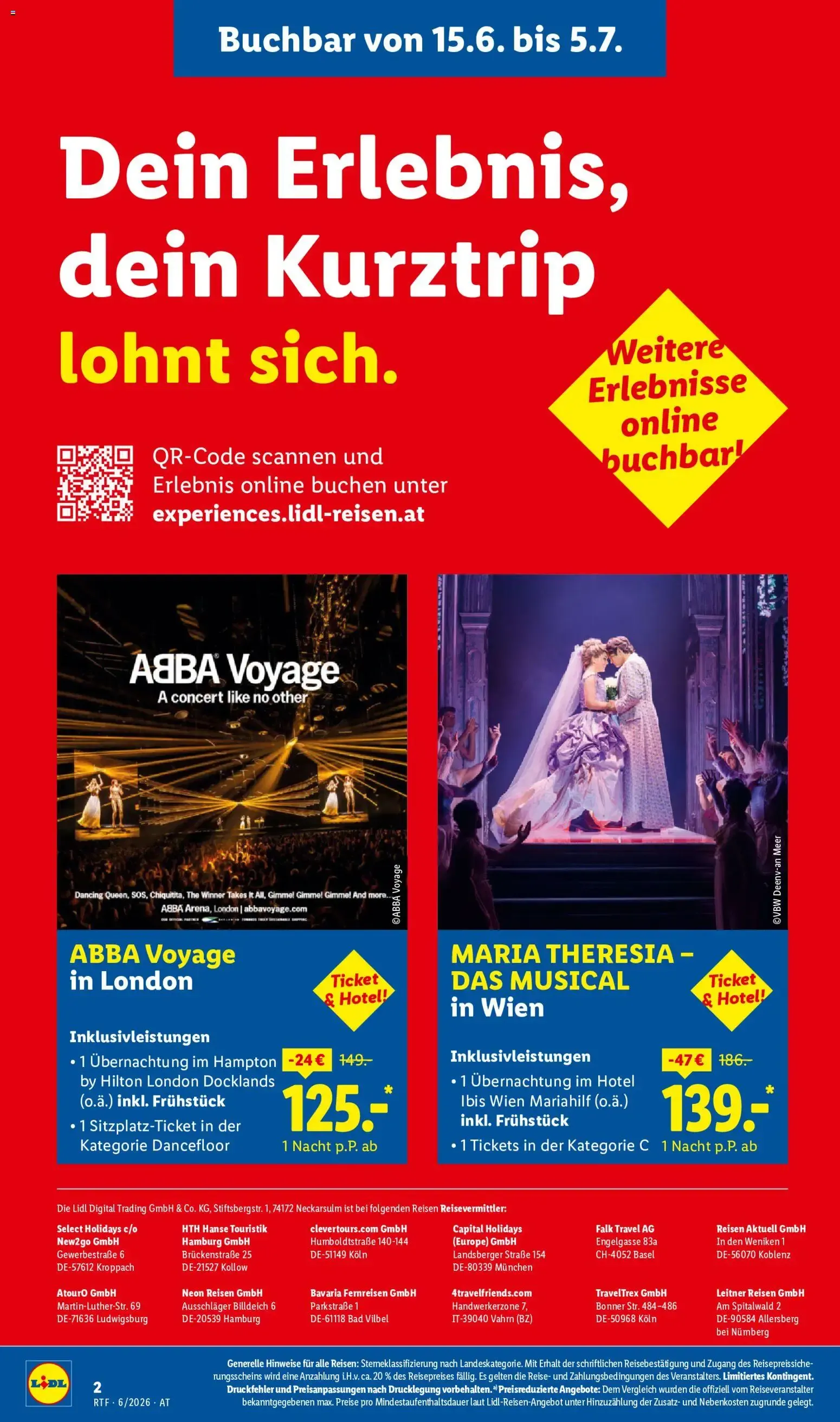Lidl Reisen - Traumurlaub von 13. Juni bis 15. Juli 2026 - Flugblätt seite  2