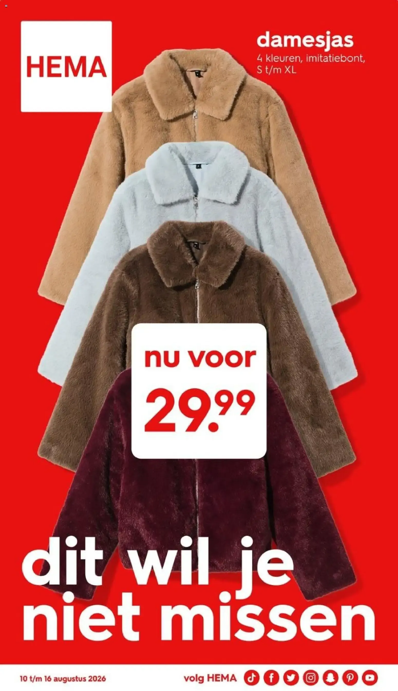 Hema damesjas van 10 augustus tot 16 augustus 2026 - Folder pagina 1