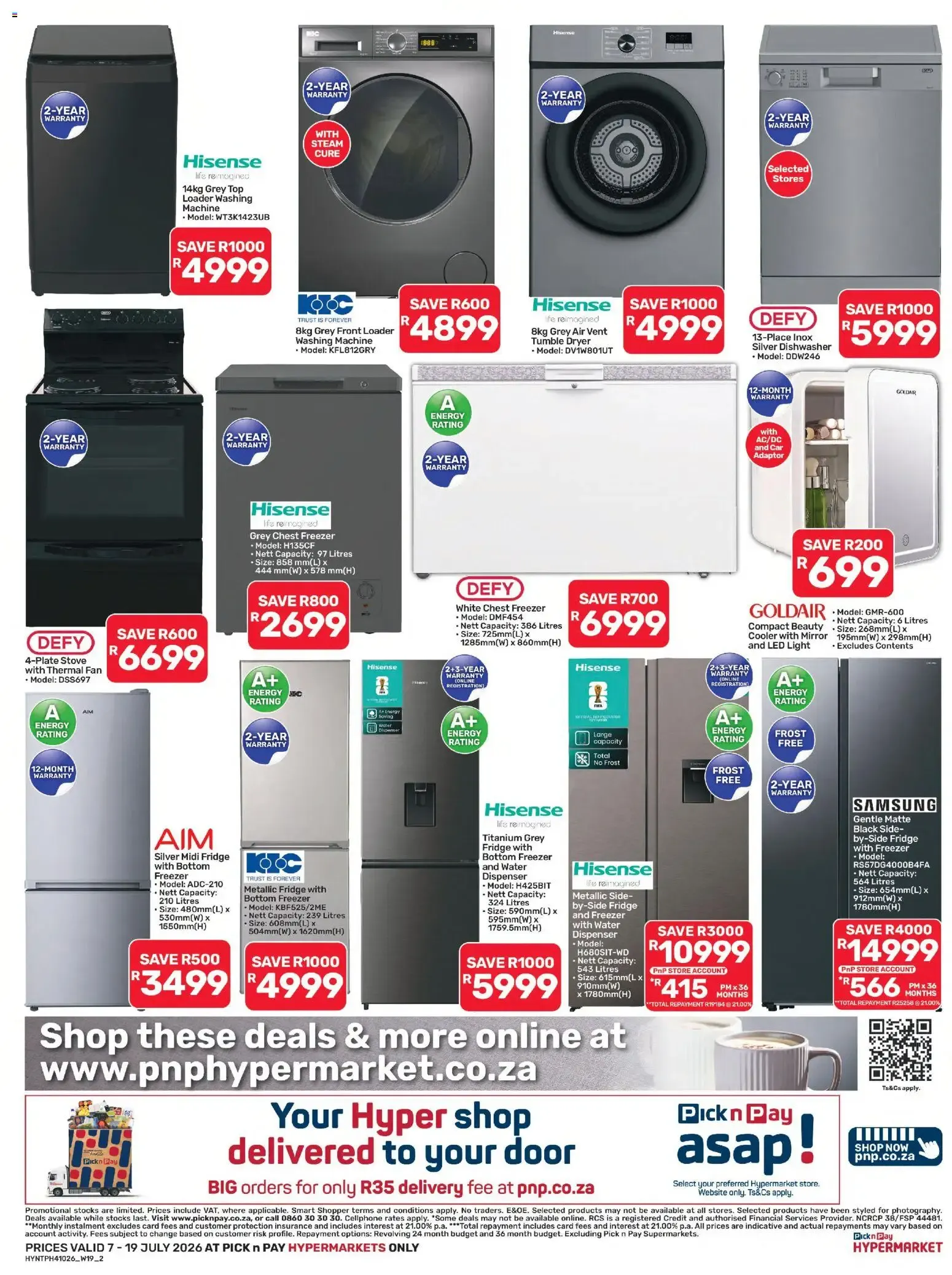 Pick n Pay - Hypermarket Audio and Appliance Specials (07/07/2026 - 19/07/2026) Online from 7 July to 19 July 2026 - Catalogue Page 2