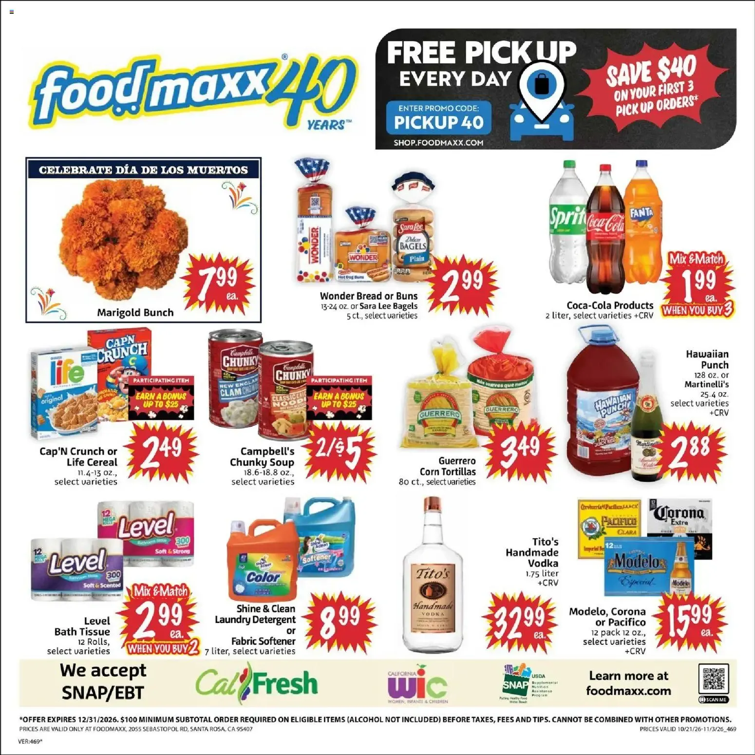 Weekly promotion FoodMaxx Weekly Ad (10/21 - 11/03 2026) - Flyer spanning from October 21 to November 3 2026 - Page 2 for Catalogue 365