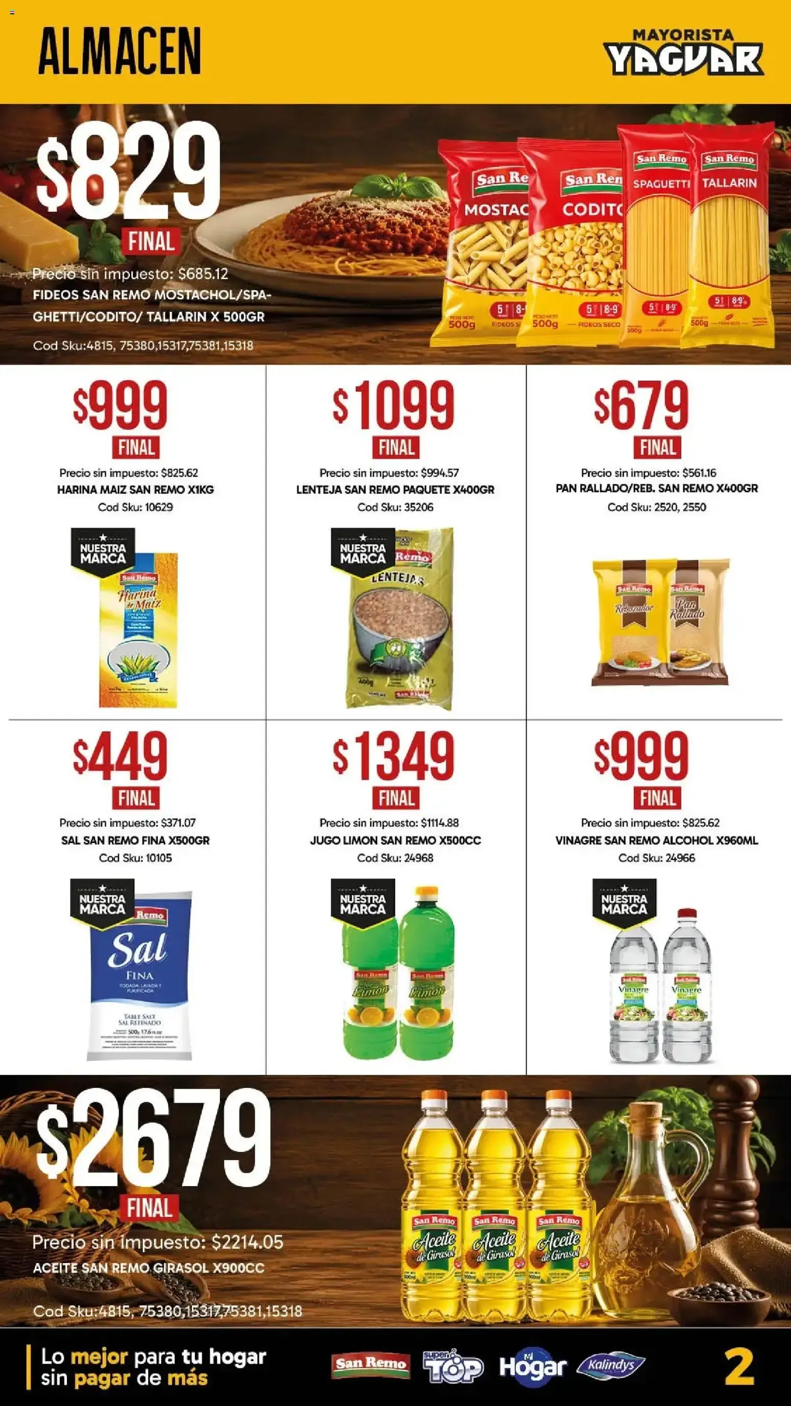 Ofertas de Mayorista Yaguar - Nuestras Marcas Para Todos 31 de agosto al 13 de septiembre 2026 - Página 2 del catálogo