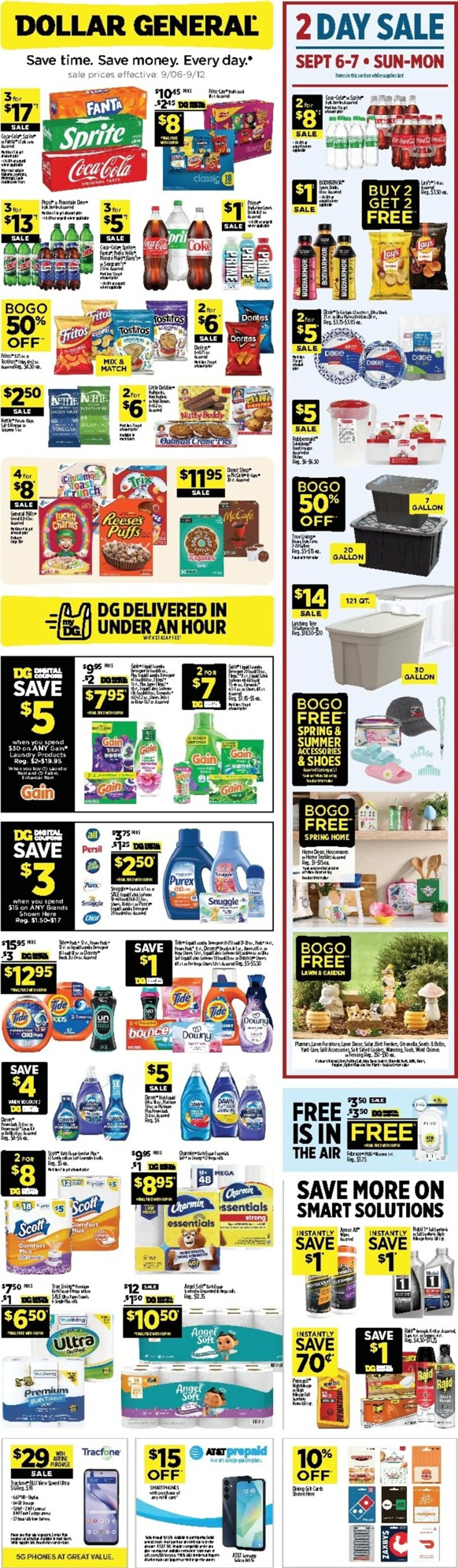Dollar General leaflet valid from 09/06 to 09/12