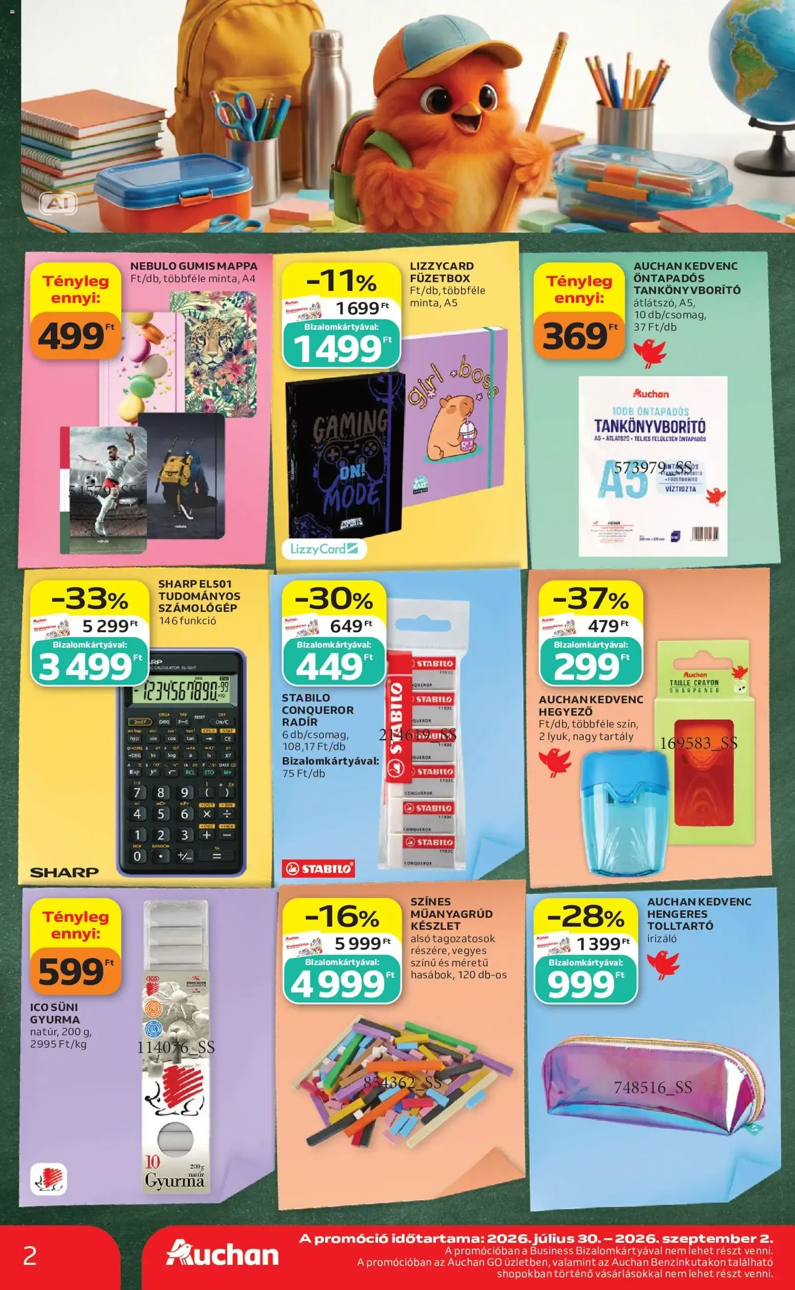 Katalógus Auchan Iskolakezdés ajánlatok - 2026.08.21. -tól/töl > akció, lapozható szórólap 🛍️ augusztus 21.-tól augusztus 26.-ig 2026. - Oldal 2