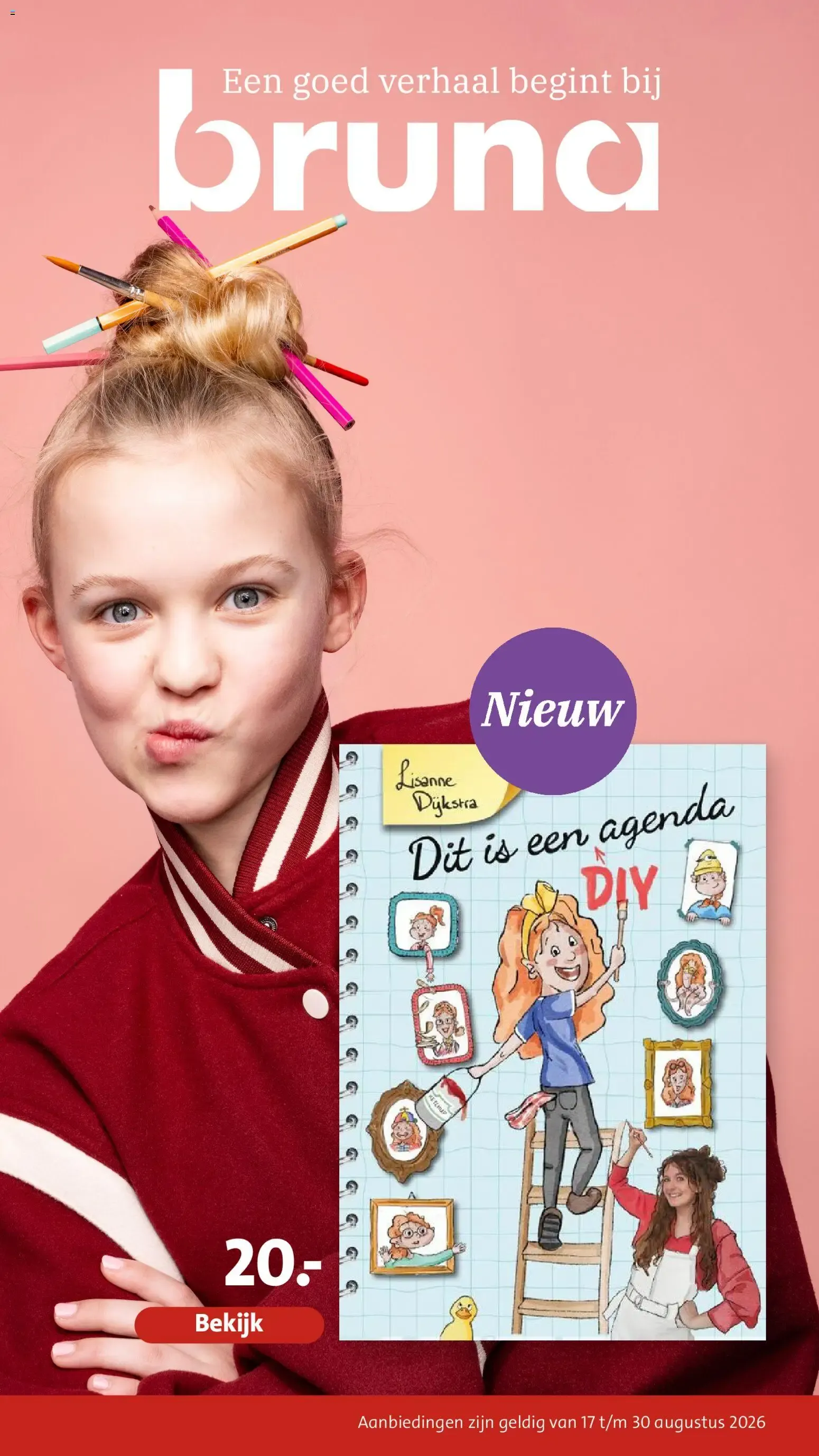 Bruna: Dit is een agenda DIY van 17 augustus tot 30 augustus 2026 - Folder pagina 1