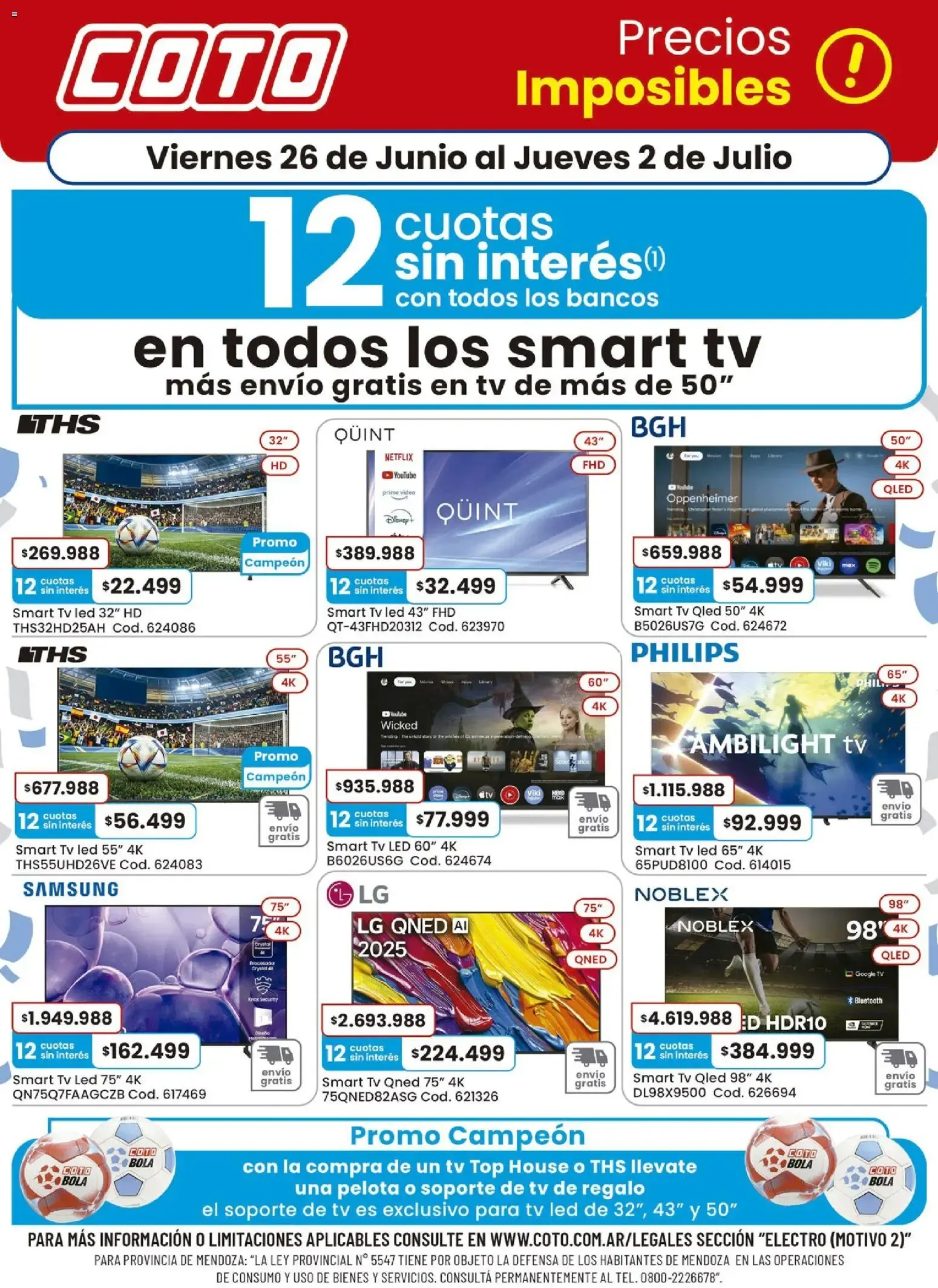 Ofertas de Coto - Precios Imposibles en Smart TV 26 de junio al 2 de julio 2026 - Página 1 del catálogo