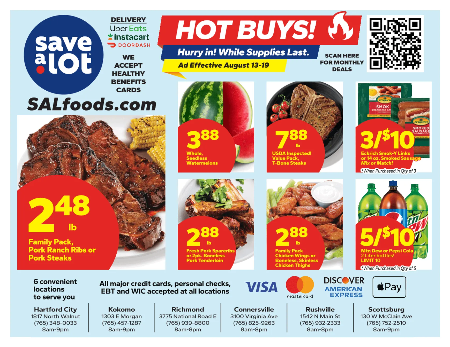 Weekly ad Save a Lot Hot Buys! from August 13 to August 19 2026 - Page 1