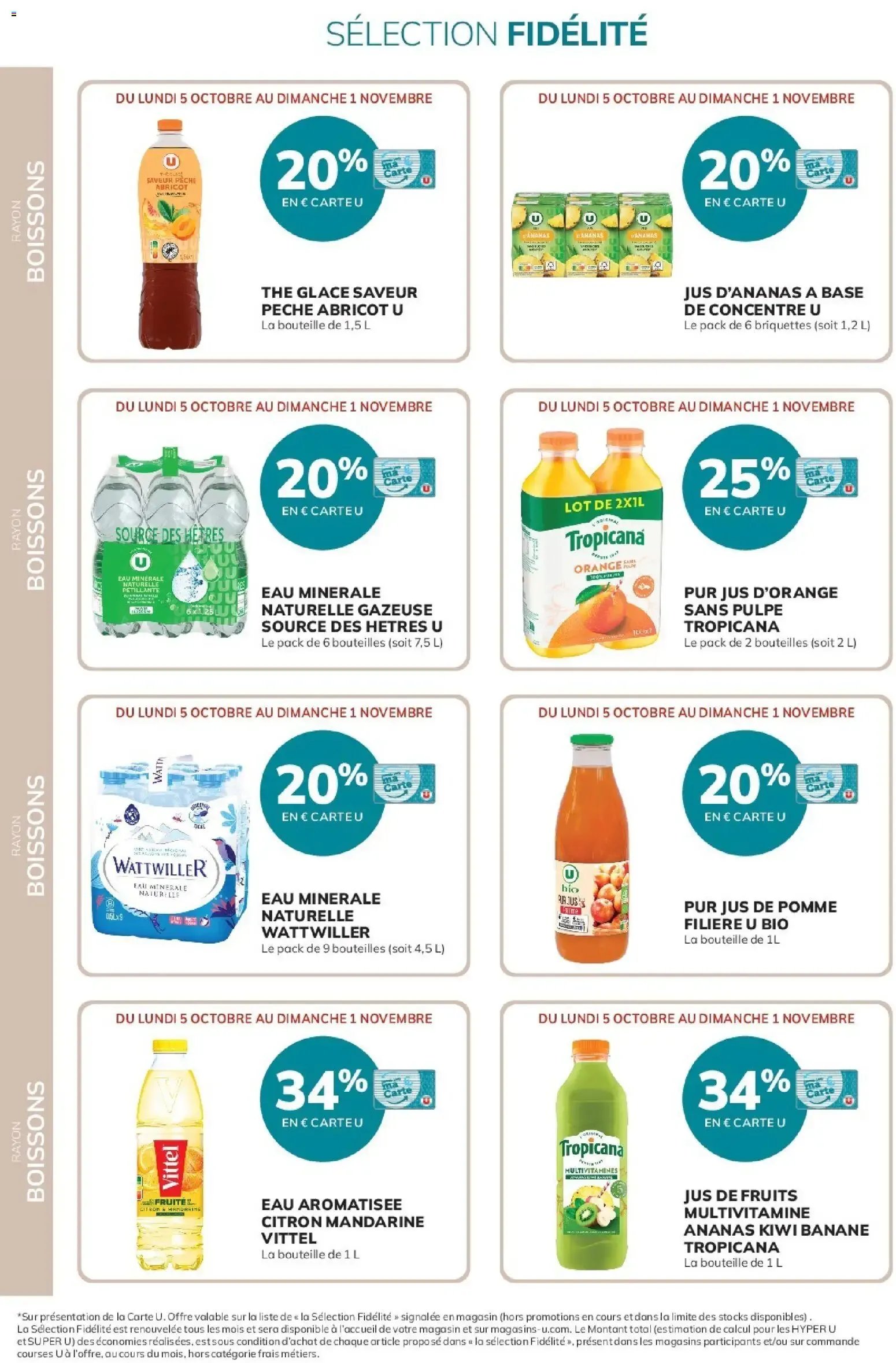 20% reversés sur votre Carte U du 5 octobre au 1 novembre 2026 - Catalogue page 16