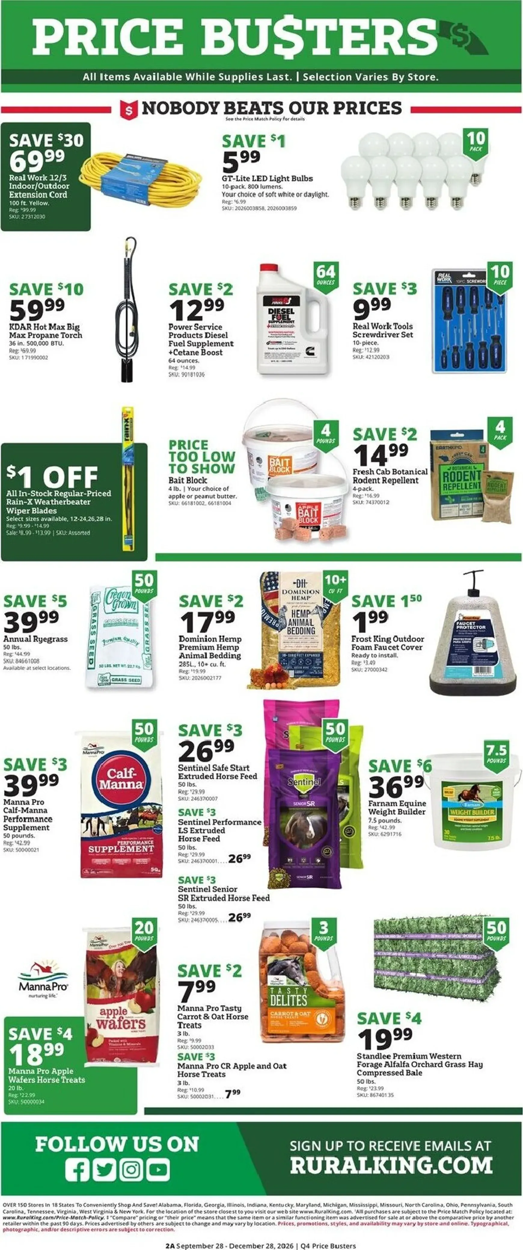 Weekly ad Current Rural King - Price Busters leaflet valid from Monday 09/28/2026 to Monday 12/28/2026 from September 28 to December 28 2026 - Page 2