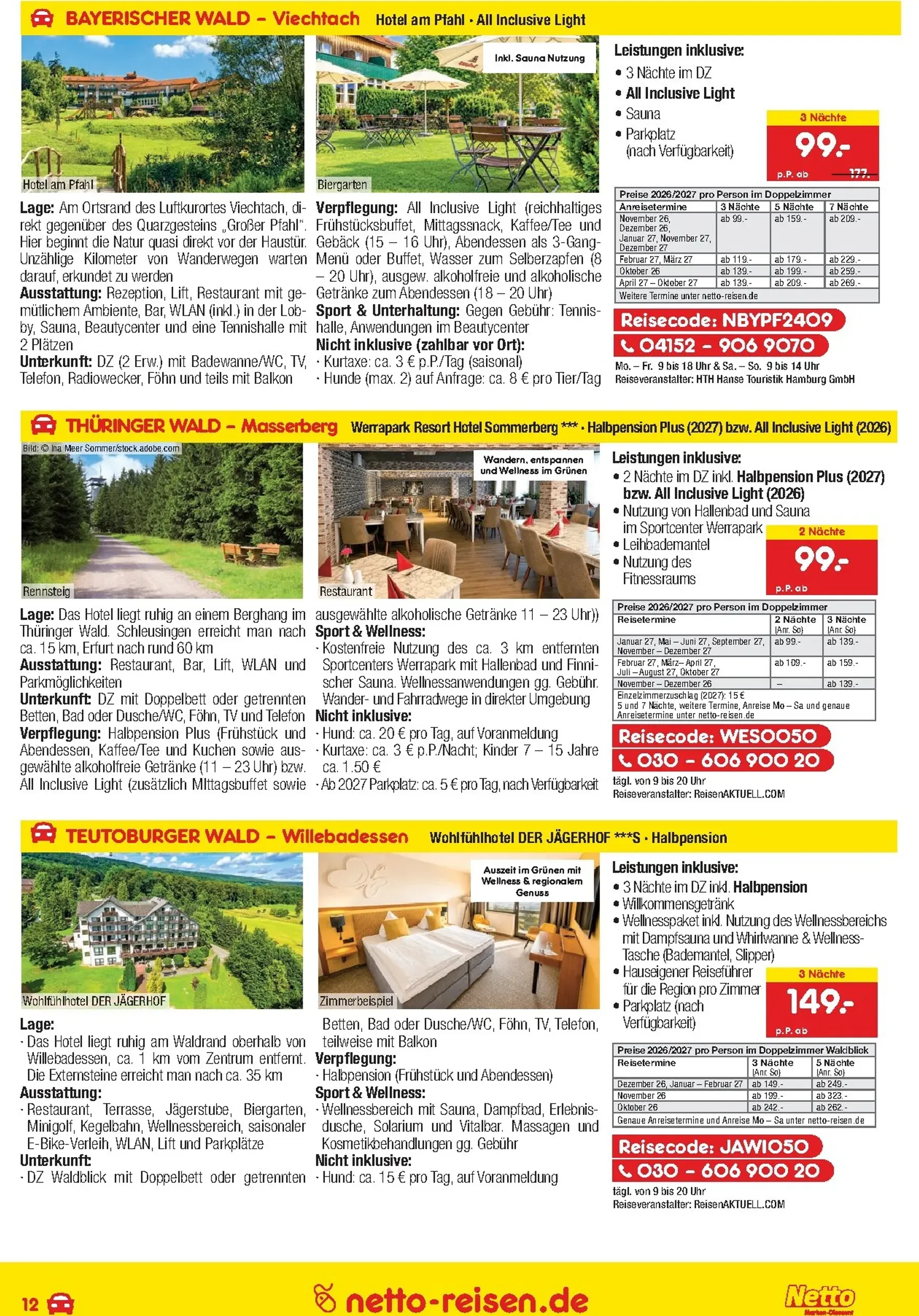 Netto Marken Discount - Reisen Prospekt – von Donnerstag 01.10.2026 bis Samstag 31.10.2026 von 1. Oktober bis 31. Oktober 2026 - Prospekt seite 12