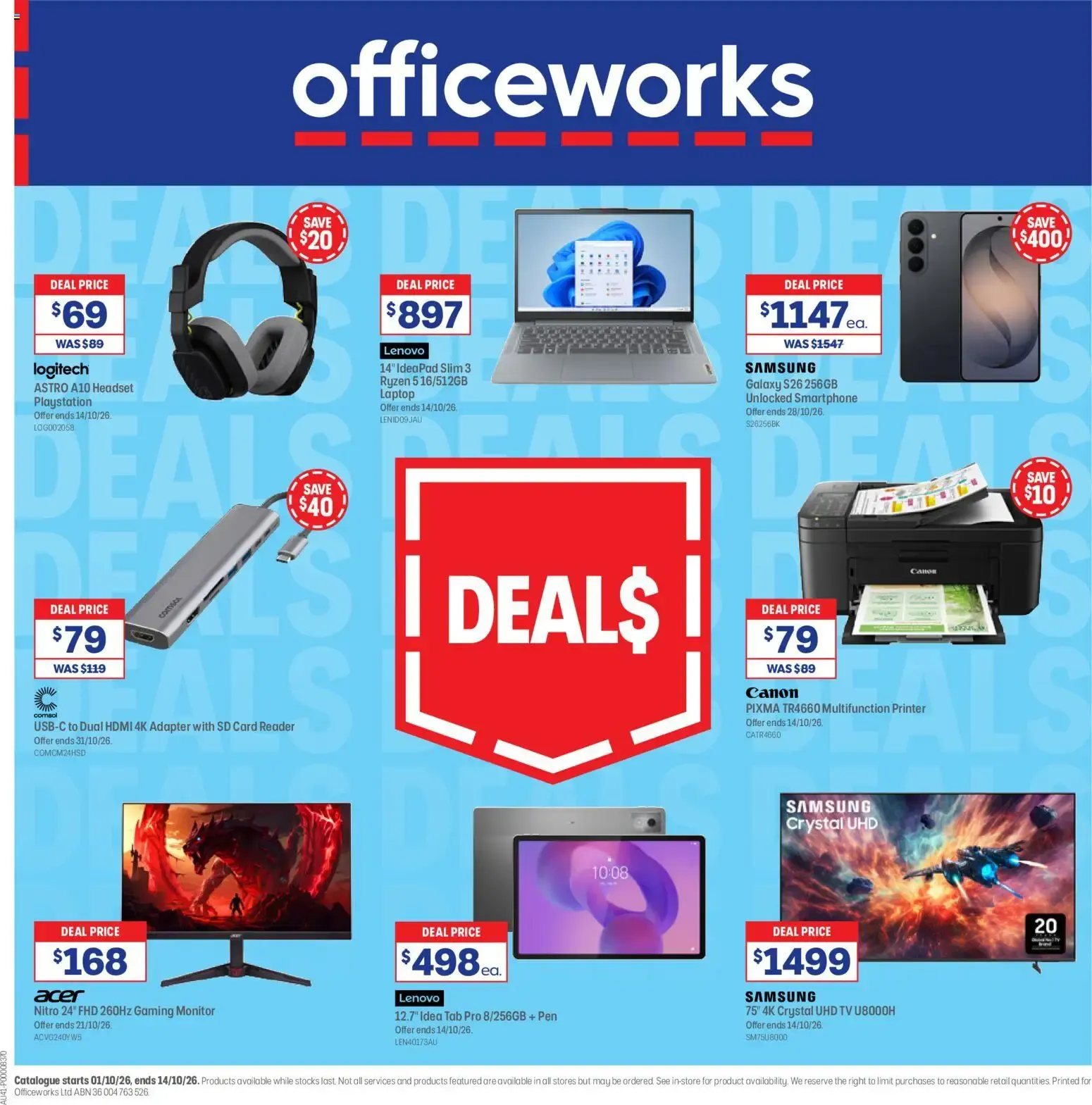 Officeworks catalogue - 01/10/2026 > weekly / monthly specials