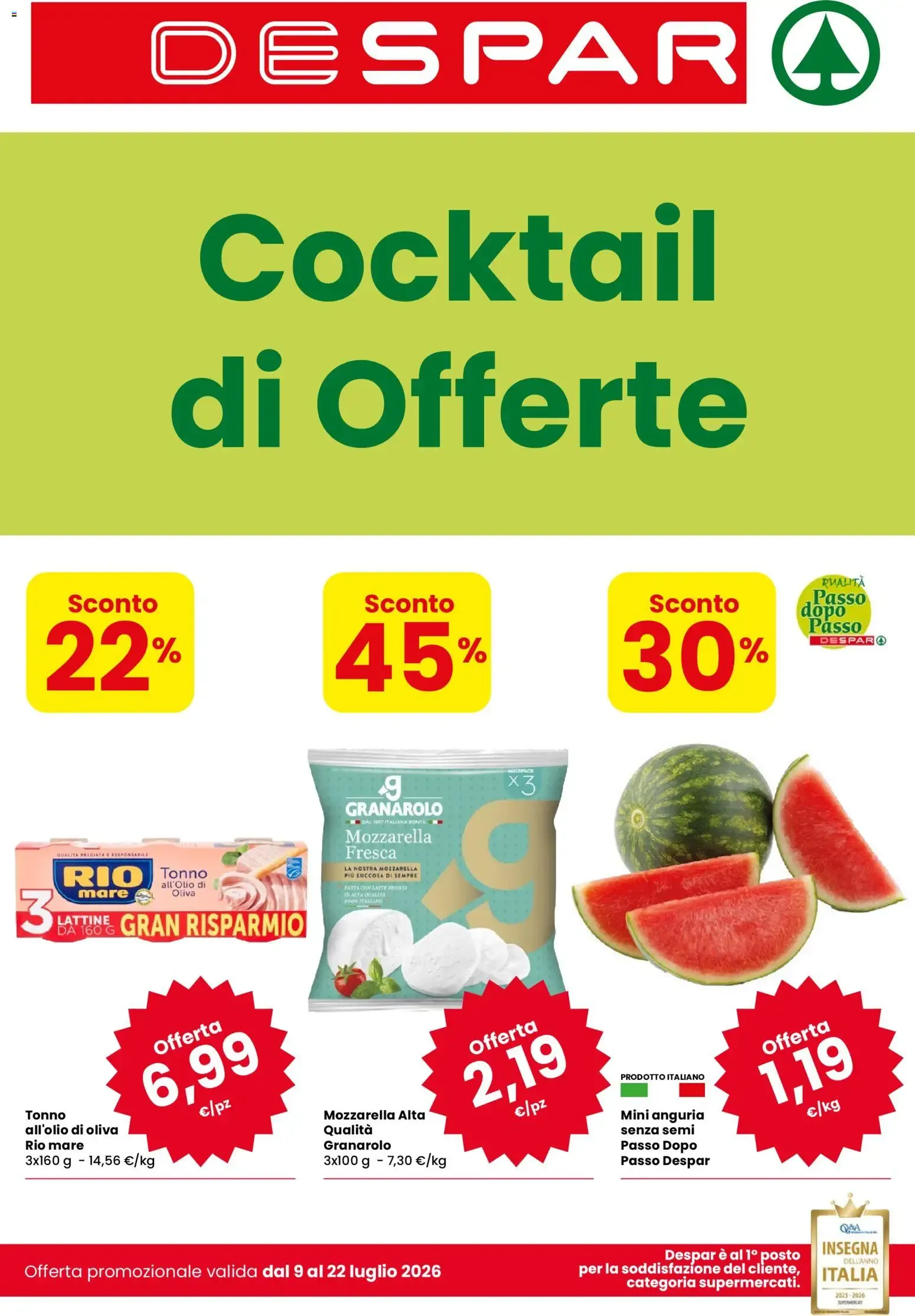 Despar - Cocktail di Offerte da 9 luglio a 22 luglio di 2026 - Pagina del volantino 1