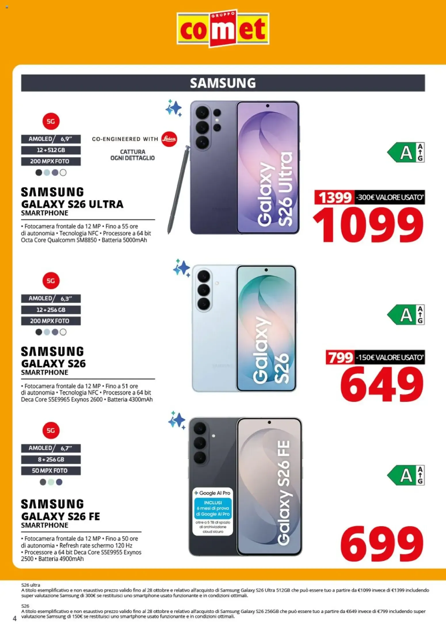 Speciale Telefonia Comet da 9 ottobre a 21 ottobre di 2026 - Pagina del volantino 4