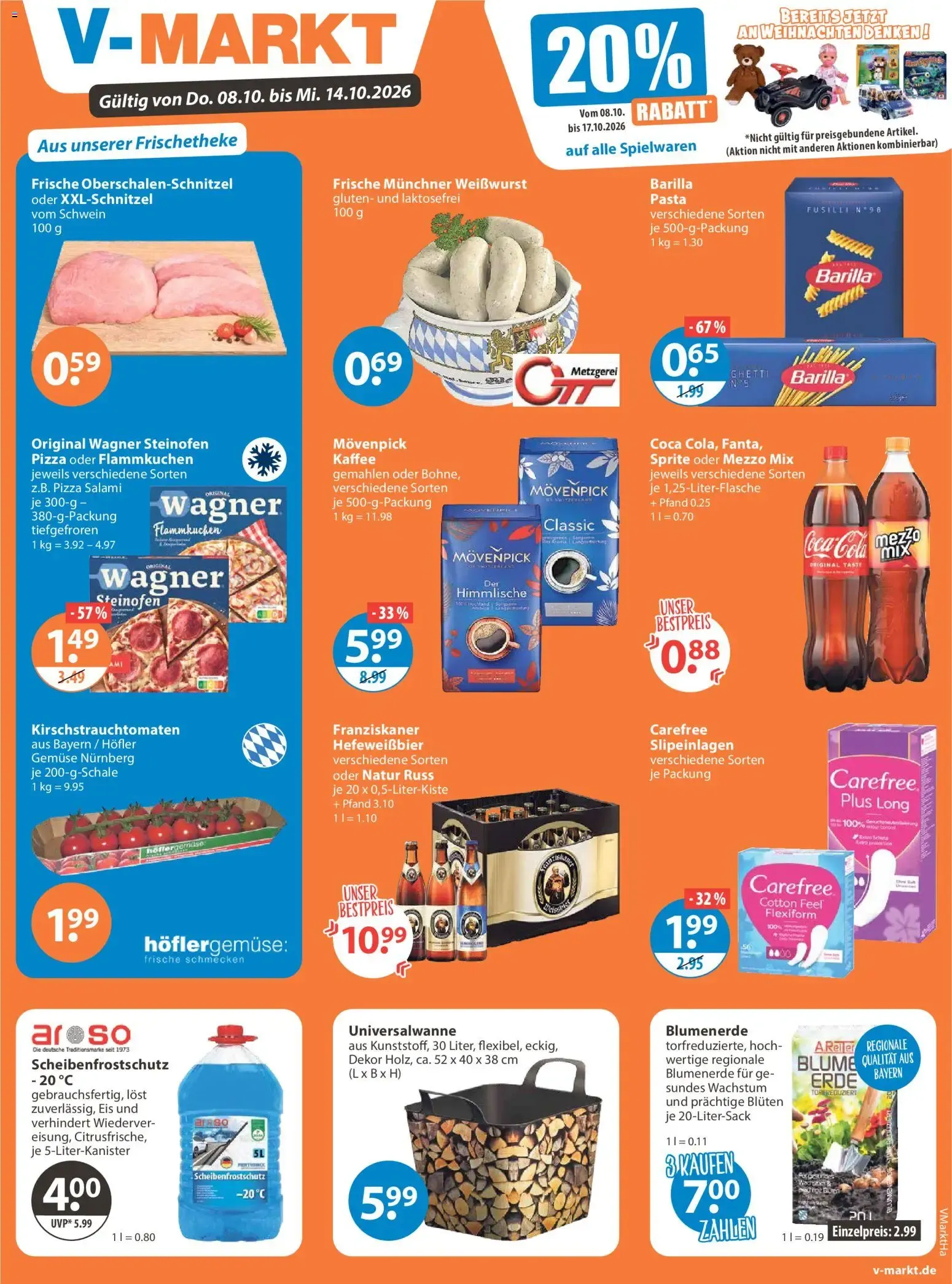 Angebote V-Markt Angebote (ab 08.10.2026) von 8. Oktober bis 14. Oktober 2026 - Prospekt seite 1
