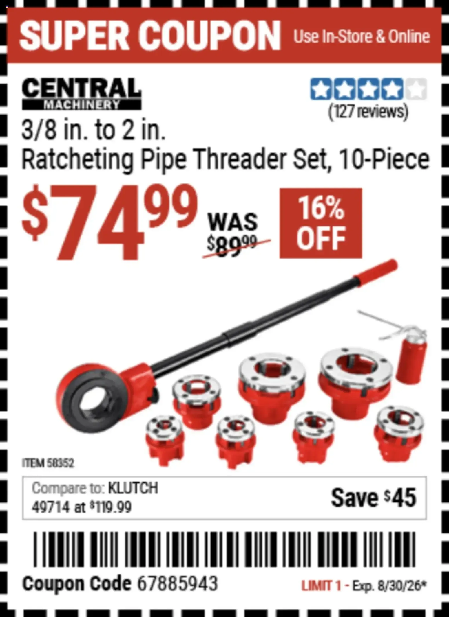 Weekly promotion Harbor Freight: Coupon Deals spanning from August 17 to August 30 2026 - Page 11 for Catalogue 365