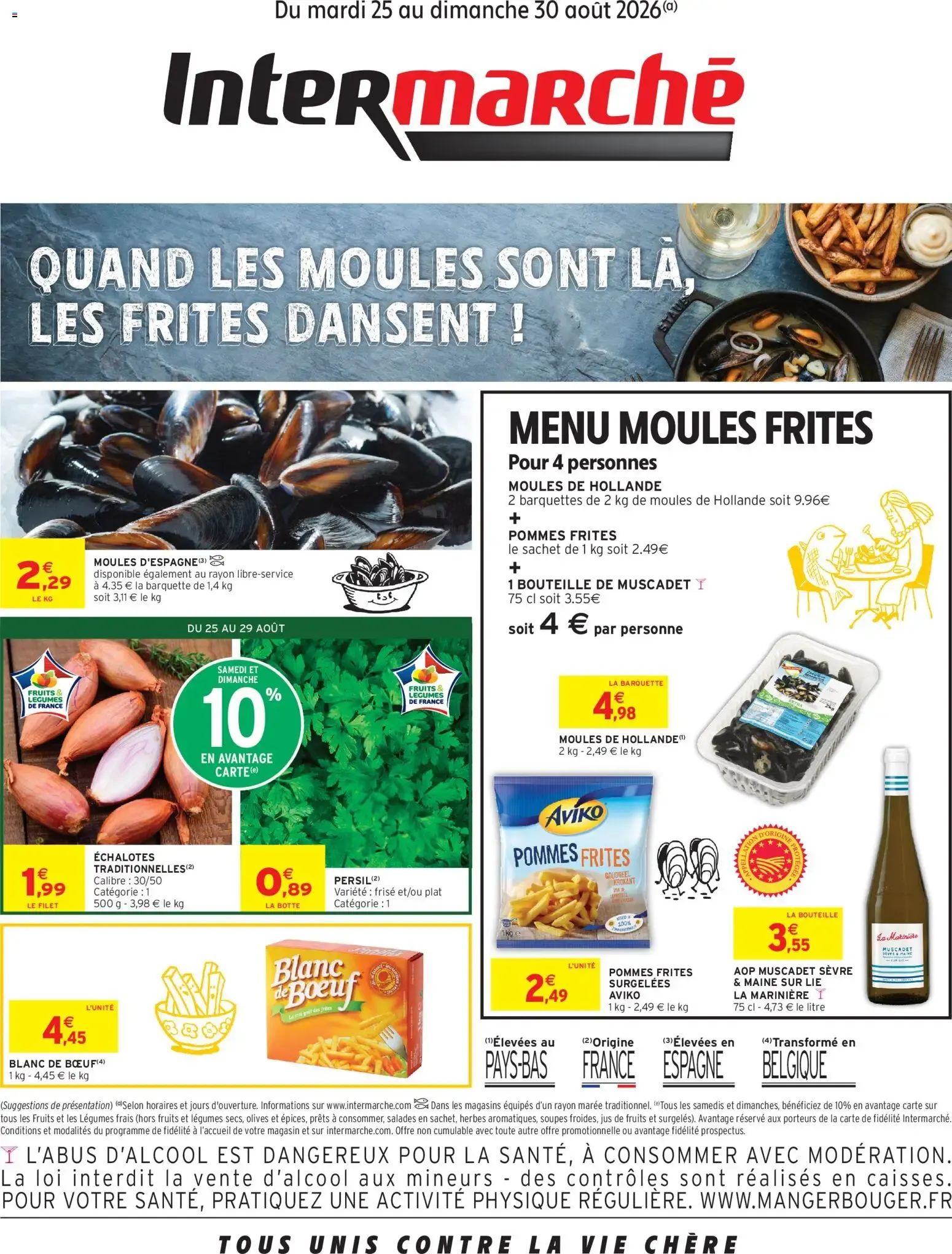 Intermarché catalogue Moules frites à partir du 25/08/2026 - promo en ligne