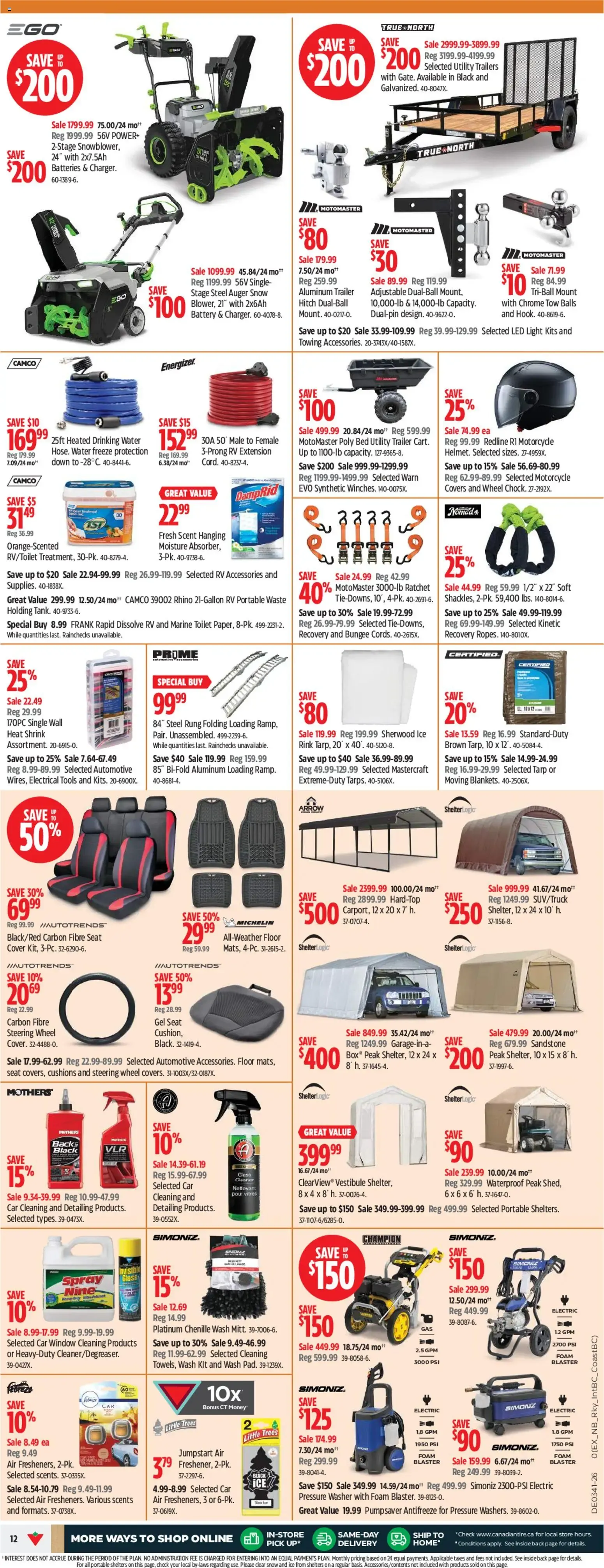 Canadian Tire weekly flyer from Oct 8, 2026 > weekly specials & deals from October 8 to October 14 2026 - flyer page 12