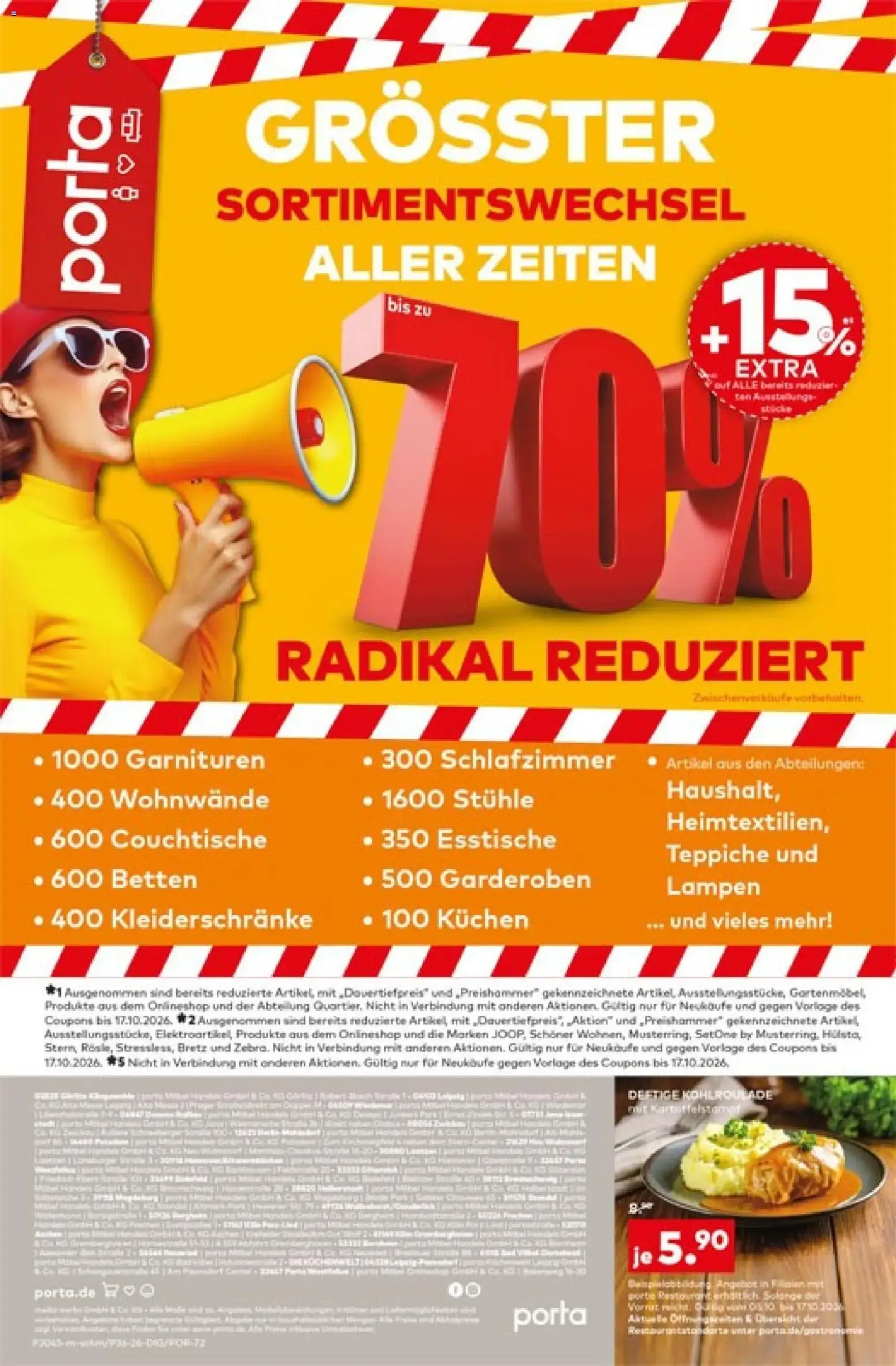 Porta! Prospekt Bis zu 35% auf Möbel und Teppiche (ab 04.10.2026) zum Blättern von 4. Oktober bis 18. Oktober 2026 - Prospekt seite 16