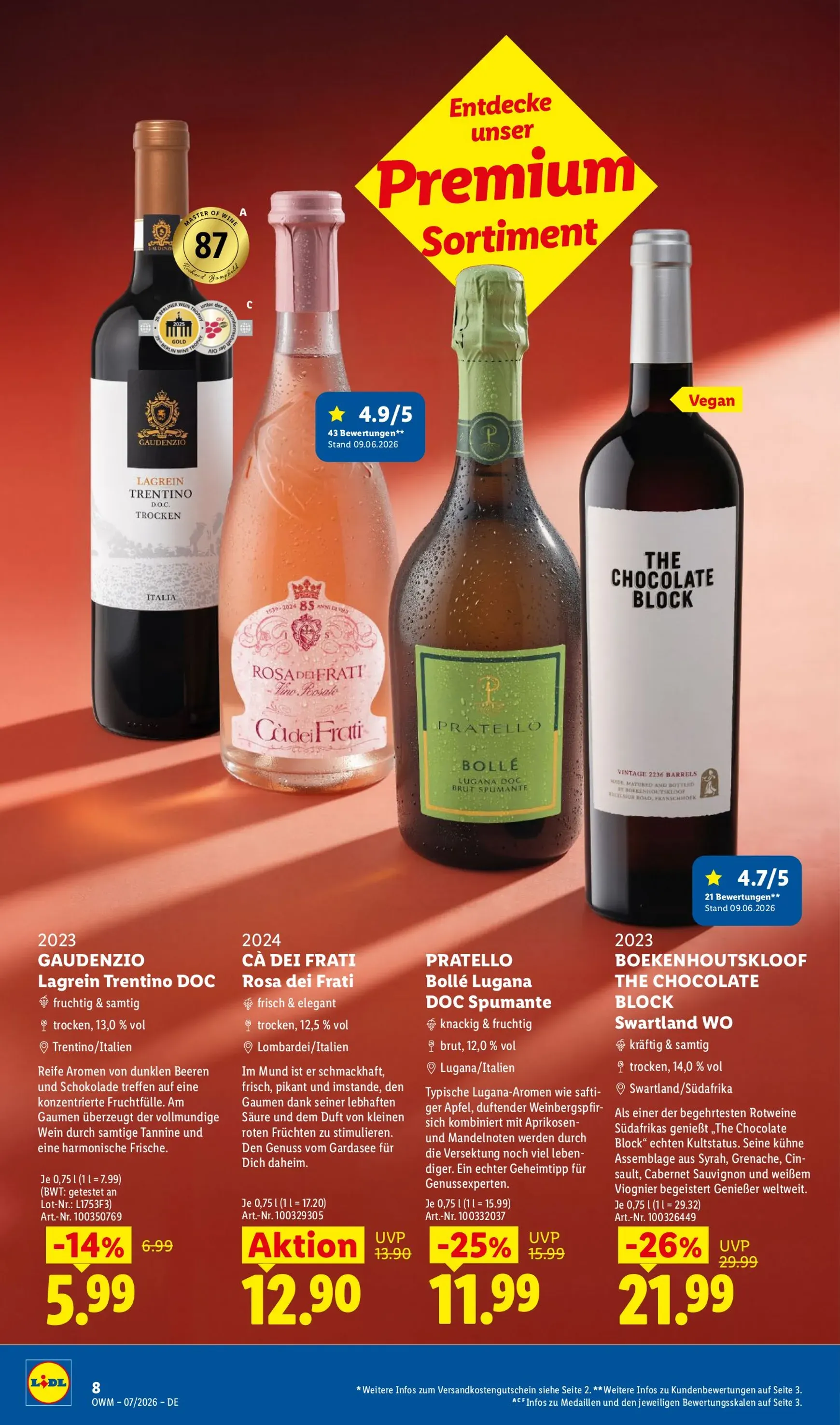 Lidl - Wein & Spirituosen Prospekt – von Mittwoch 01.07.2026 bis Freitag 31.07.2026 von 1. Juli bis 31. Juli 2026 - Prospekt seite 8