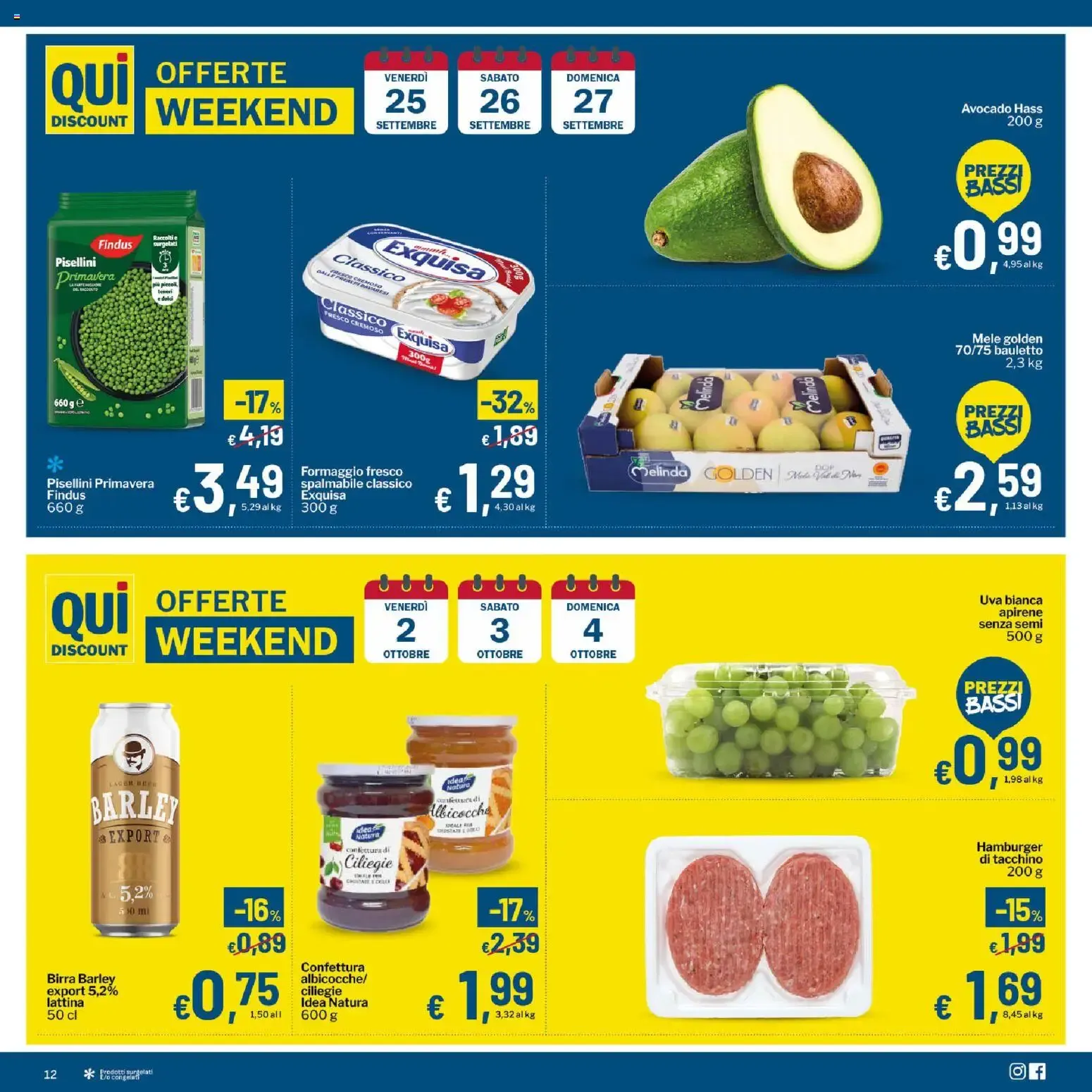 Qui Discount volantino dal 22/09/2026 - online Offerte da 22 settembre a 4 ottobre di 2026 - Pagina del volantino 12