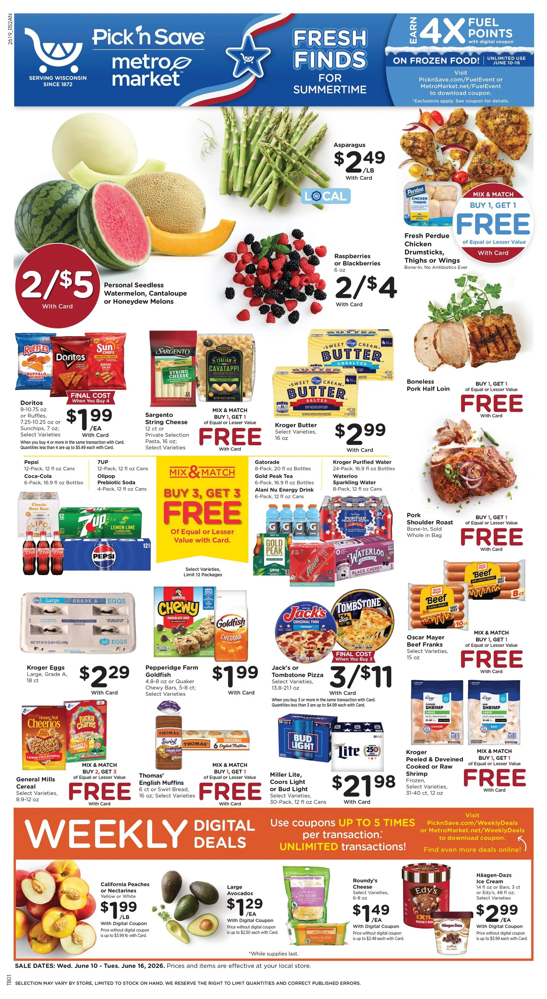 Weekly ad Pick'n Save Metro Market: Fresh Finds for Summertime & Weekly Digital Deals from June 10 to June 16 2026 - Page 1