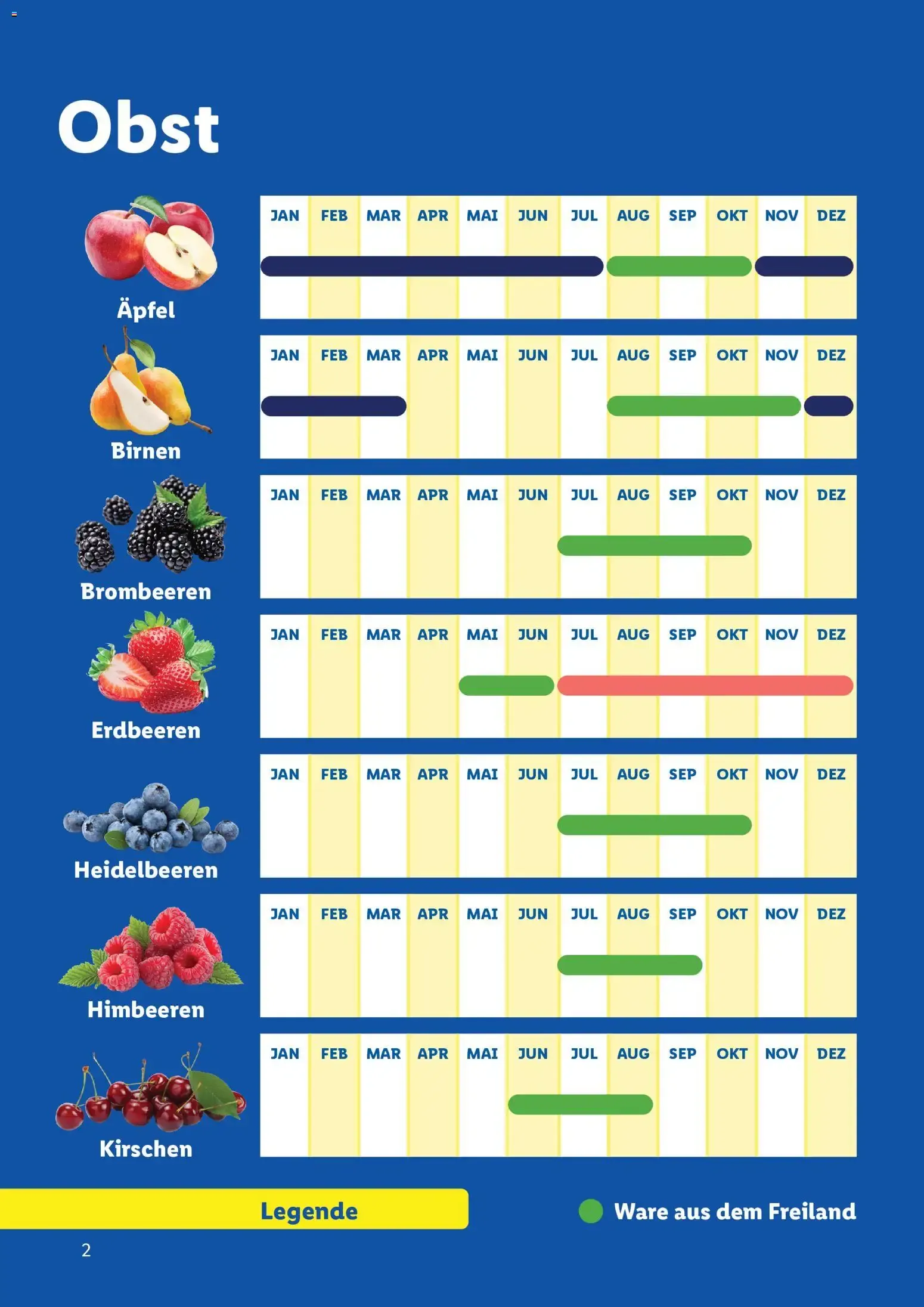 Lidl Saisonkalender - Obst und Gemüse ab 01.01.2026 - Angebote ab donnerstag von 1. Jänner bis 31. Dezember 2026 - Flugblätt seite  2