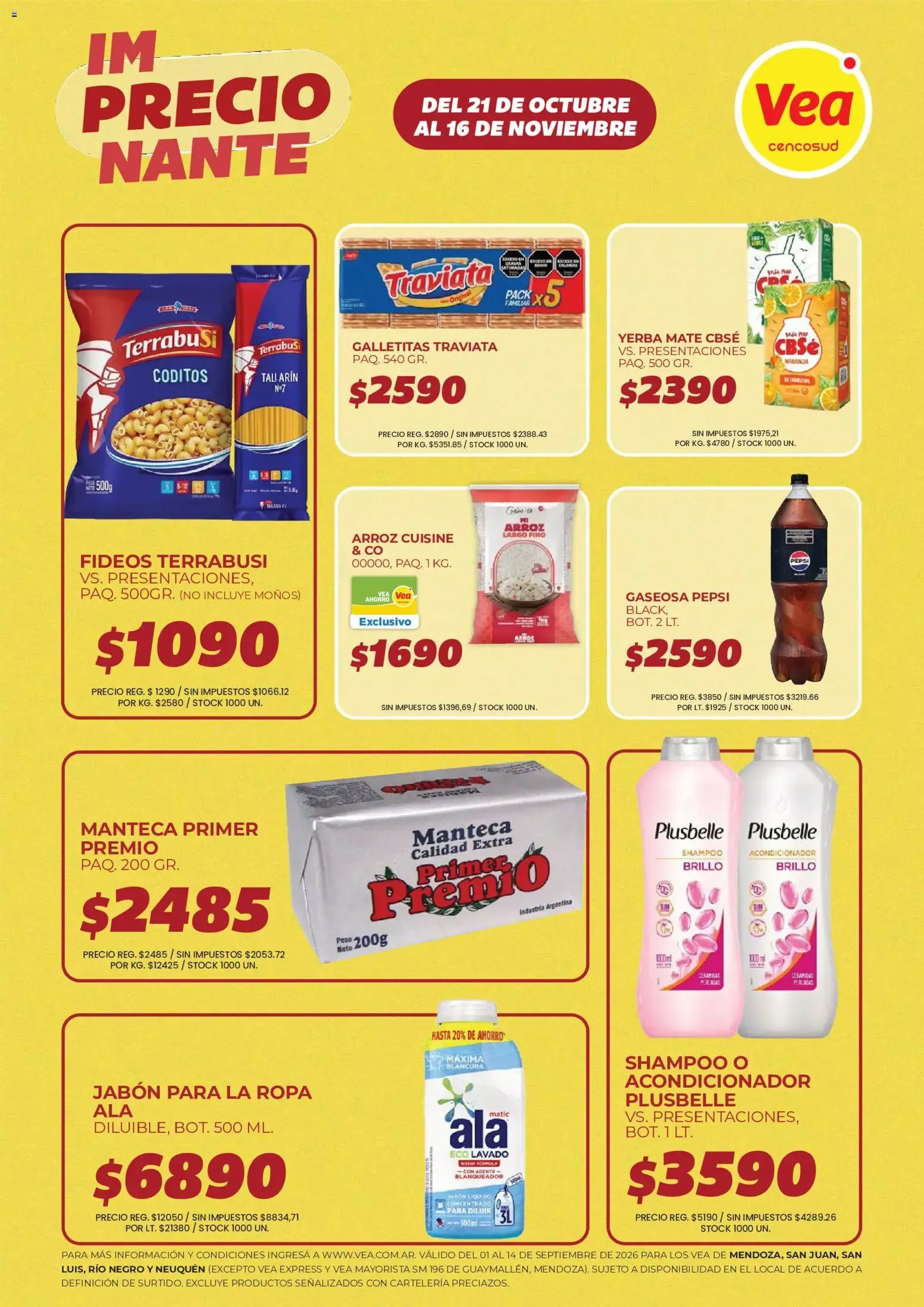Ofertas de Vea - ImPRECIOnante Cuyo del 21/10/2026 - 16/11/2026 21 de octubre al 16 de noviembre 2026 - Página 1 del catálogo