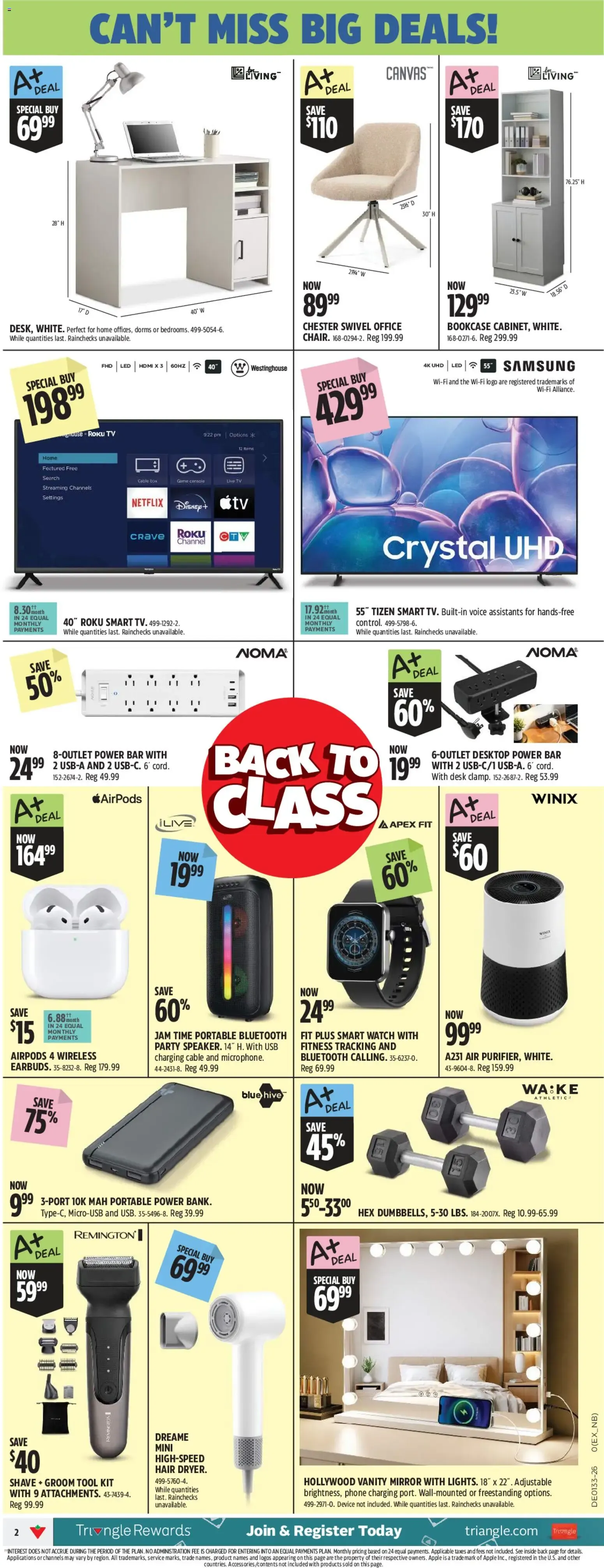 Canadian Tire flyer - Back To Class Big Red from Aug 13, 2026 > weekly specials & deals from August 13 to August 20 2026 - flyer page 4