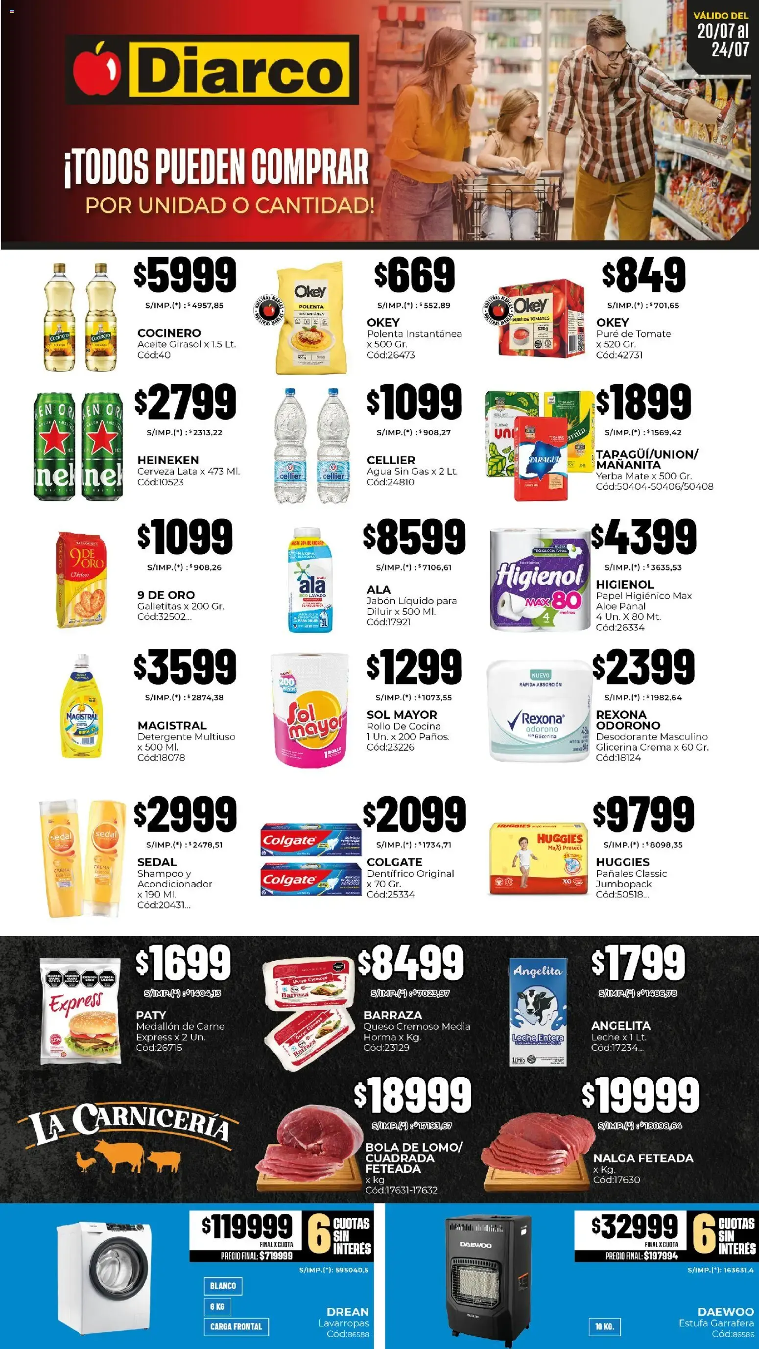 Ofertas de Diarco - ¡Todos pueden comprar por unidad o cantidad! 20 de julio al 24 de julio 2026 - Página 1 del catálogo