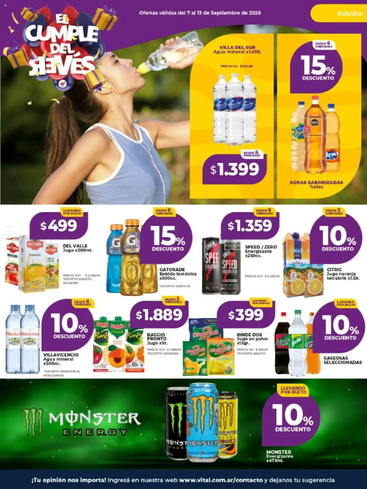 Ofertas de Vital Super Mayorista - El Cumple del Revés 7 de septiembre al 13 de septiembre 2026 - Página 16 del catálogo