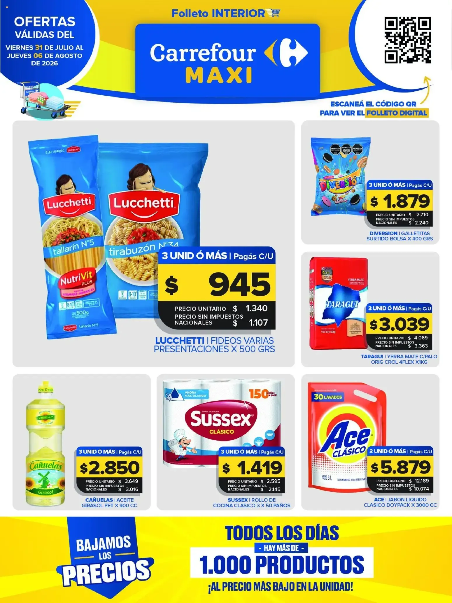 Ofertas de Carrefour Maxi catálogo del 31/07/2026 - 06/08/2026 31 de julio al 6 de agosto 2026 - Página 1 del catálogo
