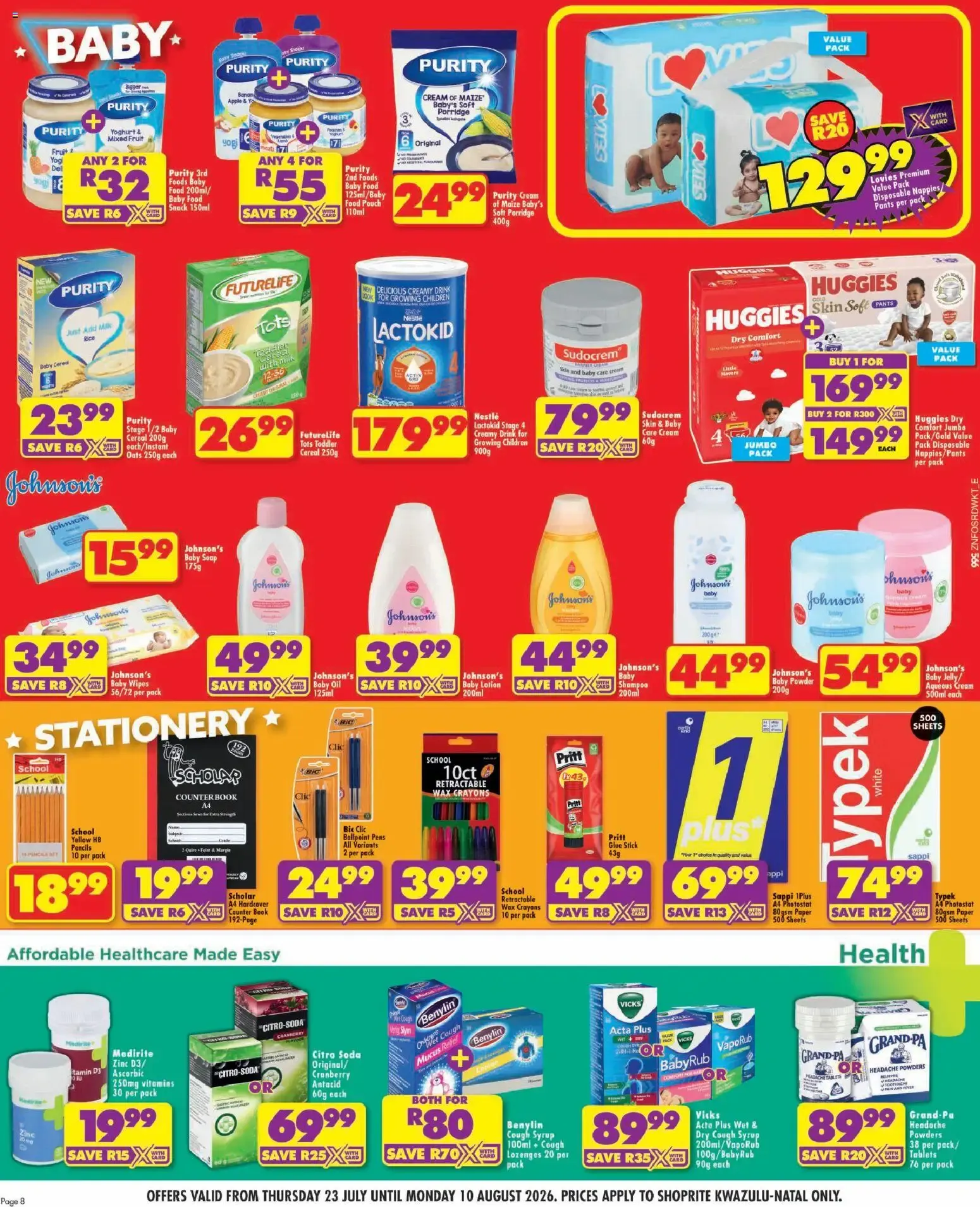 Shoprite: It's Our Major Low Price Birthday from 23 July to 10 August 2026 - Catalogue Page 8