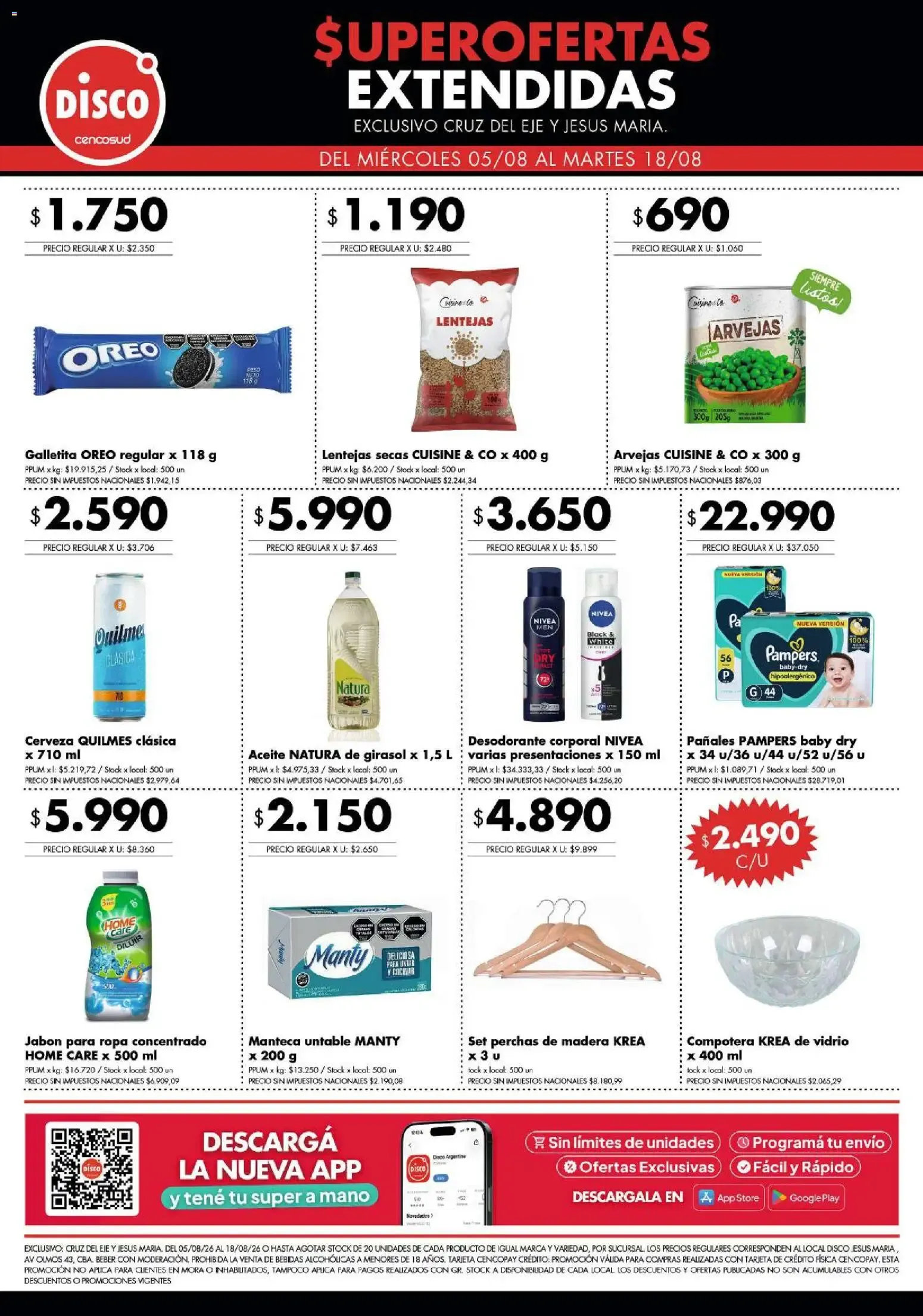 Ofertas de Disco - Superofertas extendidas - Cruz del Eje y Jesus Maria del 05/08/2026 - 18/08/2026 5 de agosto al 18 de agosto 2026 - Página 6 del catálogo