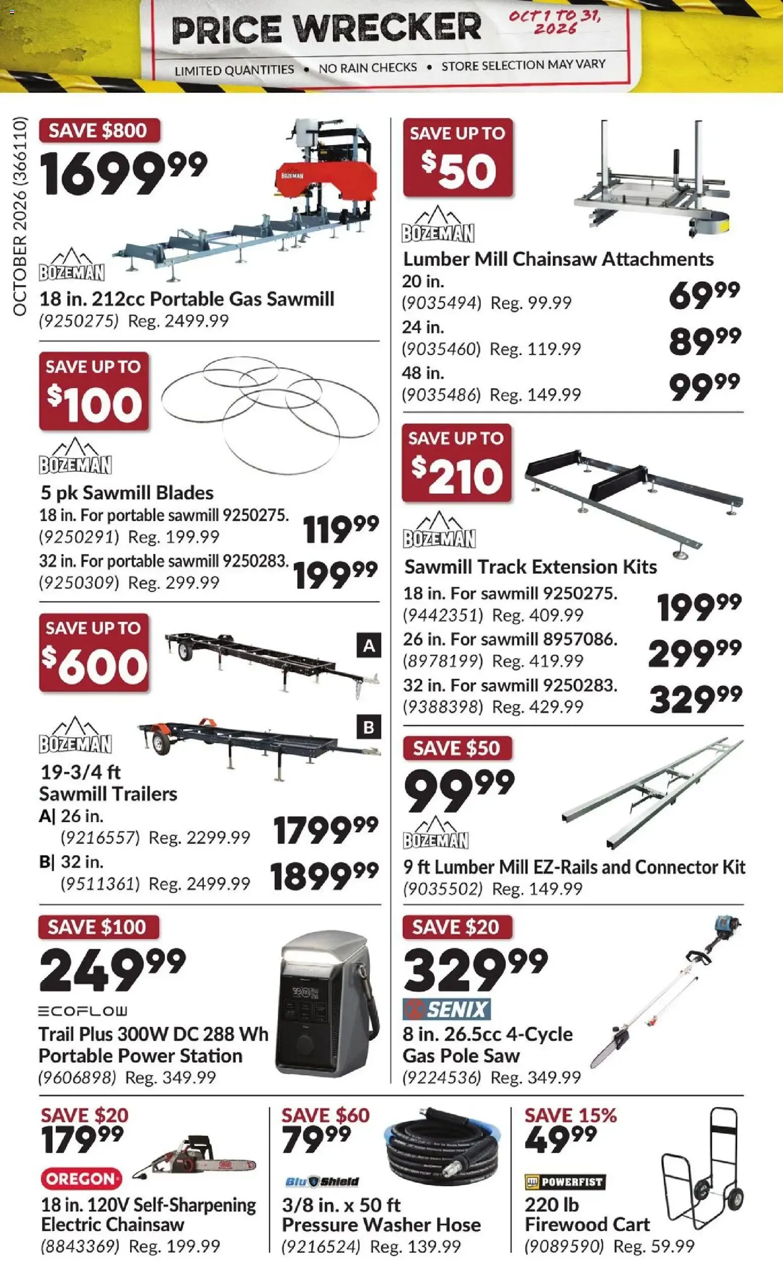Princess Auto flyer - Price Wrecker from Oct 1, 2026 > weekly specials & deals from October 1 to October 31 2026 - flyer page 13