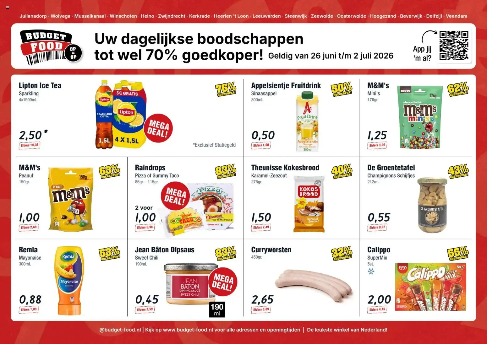 Uw dagelijkse boodschappen tot wel 70% goedkoper! van 26 juni tot 2 juli 2026 - Folder pagina 1
