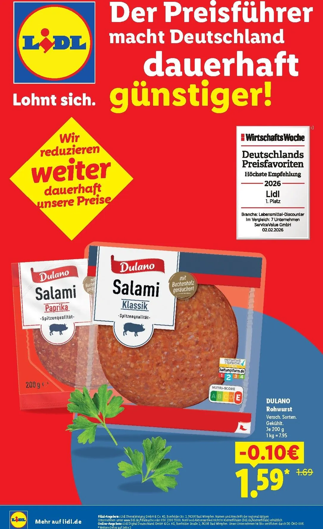 Lidl - Der Preisführer macht Deutschland Prospekt – von Donnerstag 01.10.2026 bis Samstag 31.10.2026 von 1. Oktober bis 31. Oktober 2026 - Prospekt seite 1