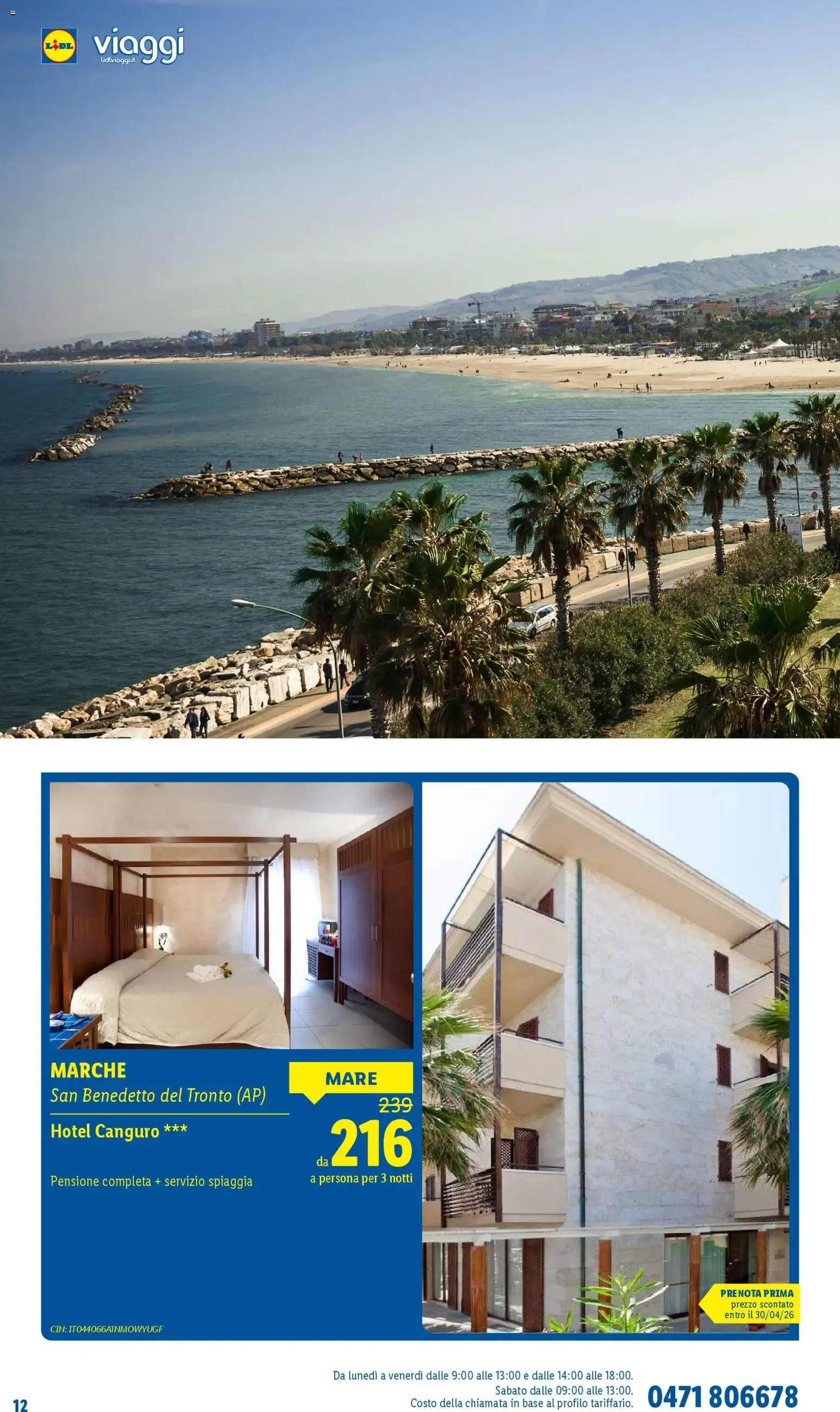 Lidl Viaggi: Vacanze da sogno per la tua estate da 11 marzo a 20 settembre di 2026 - Pagina del volantino 12