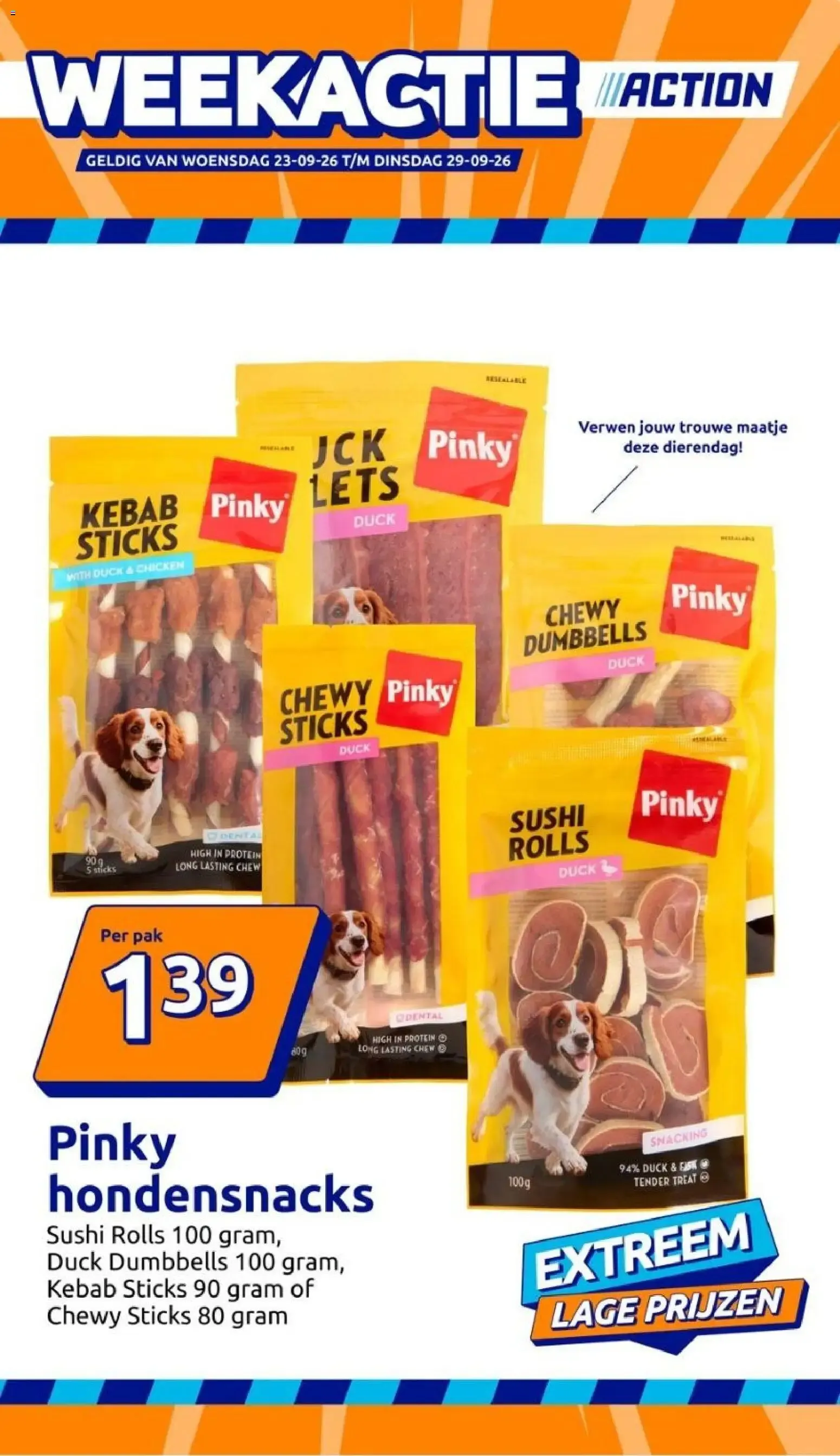 Action - WEEKACTIE Pinky Hondensnacks van 23 september tot 29 september 2026 - Folder pagina 1