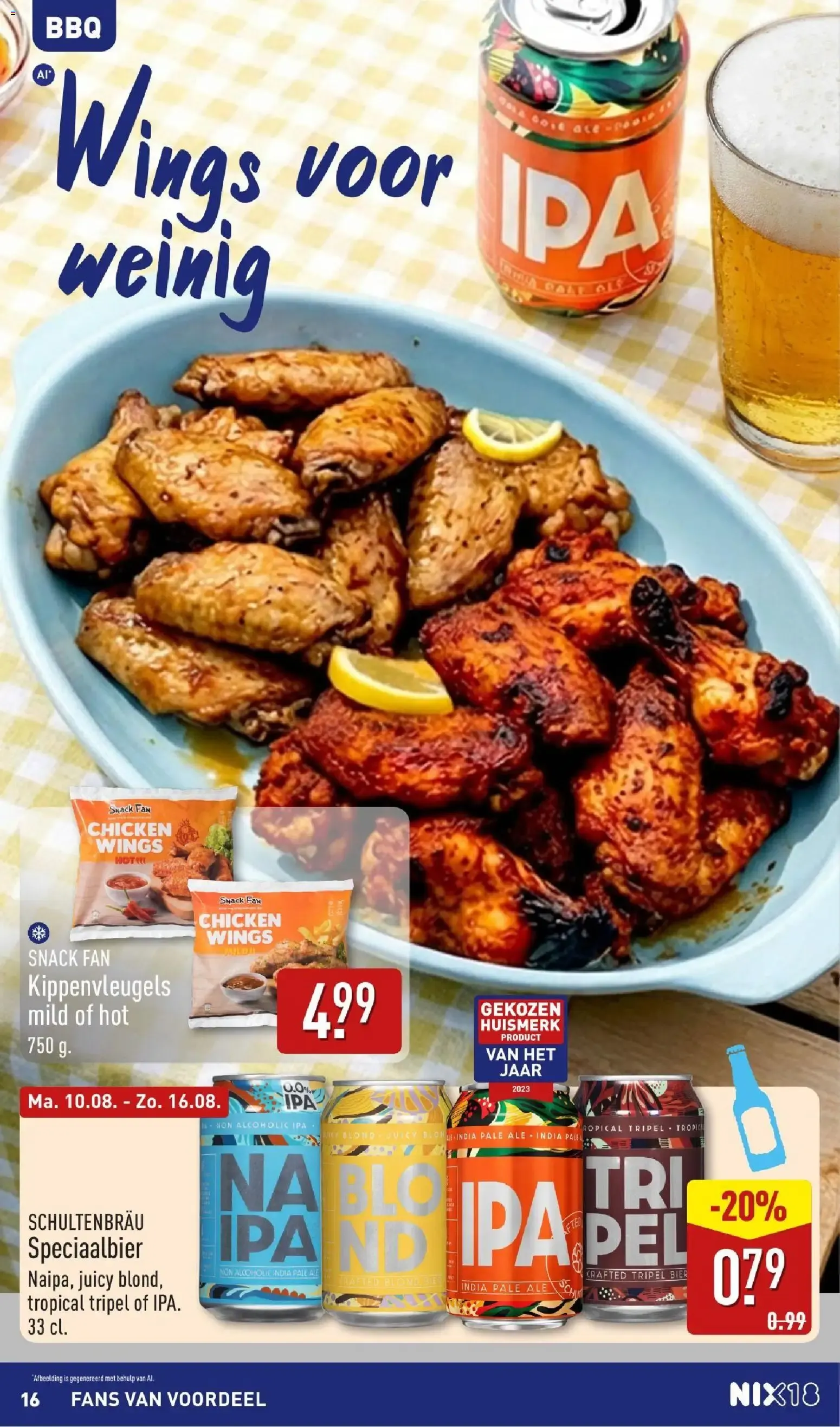 Aldi: Zo Goedkoop, dat gaan we vieren! Inspiración de verano para la BBQ van 10 augustus tot 16 augustus 2026 - Folder pagina 16