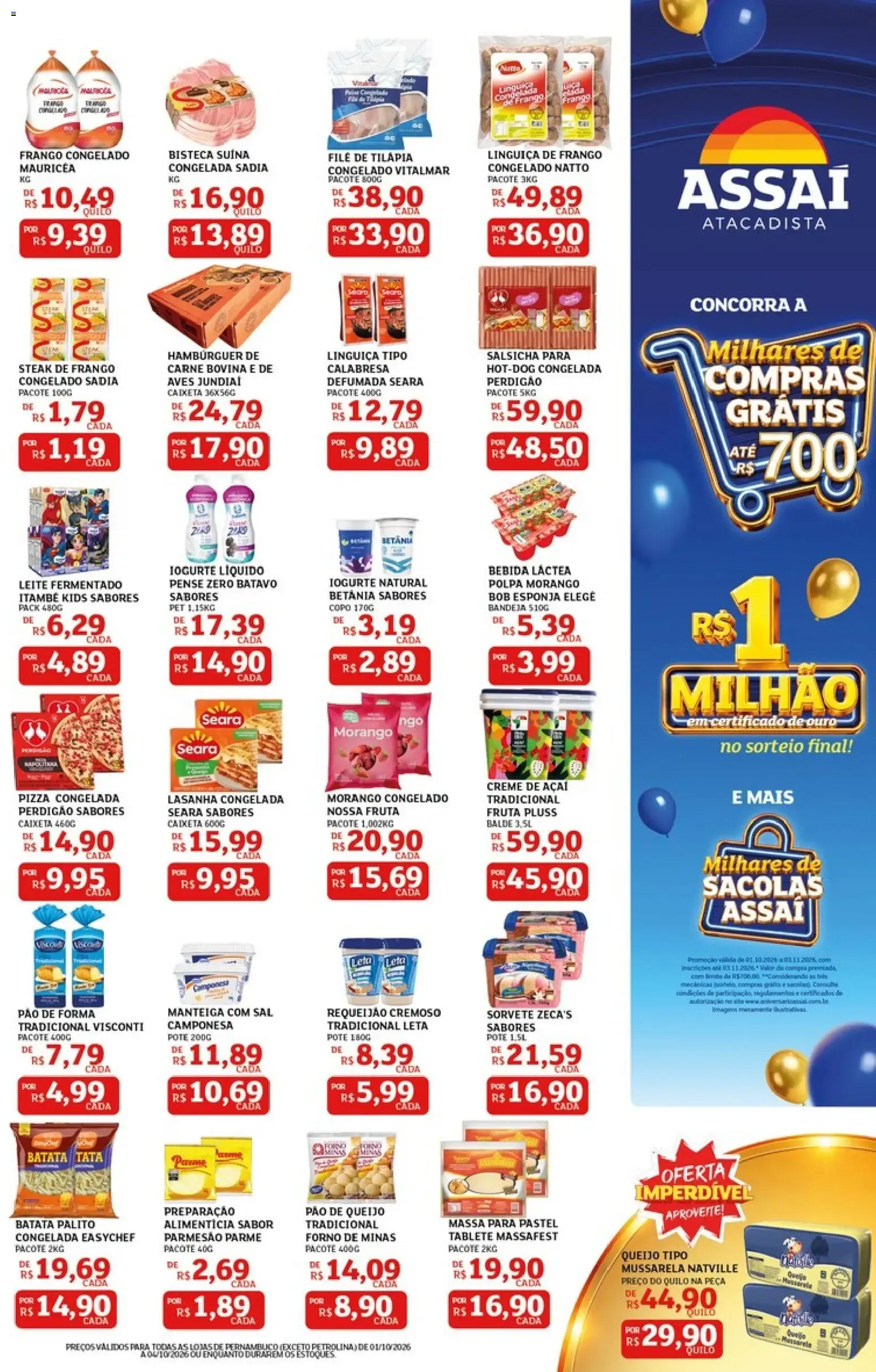 Encarte de Assaí Atacadista Aniversário 52 Anos: Compras Grátis y 15 Millones en Premios 1 de outubro até 4 de outubro 2026 - Pagina 3