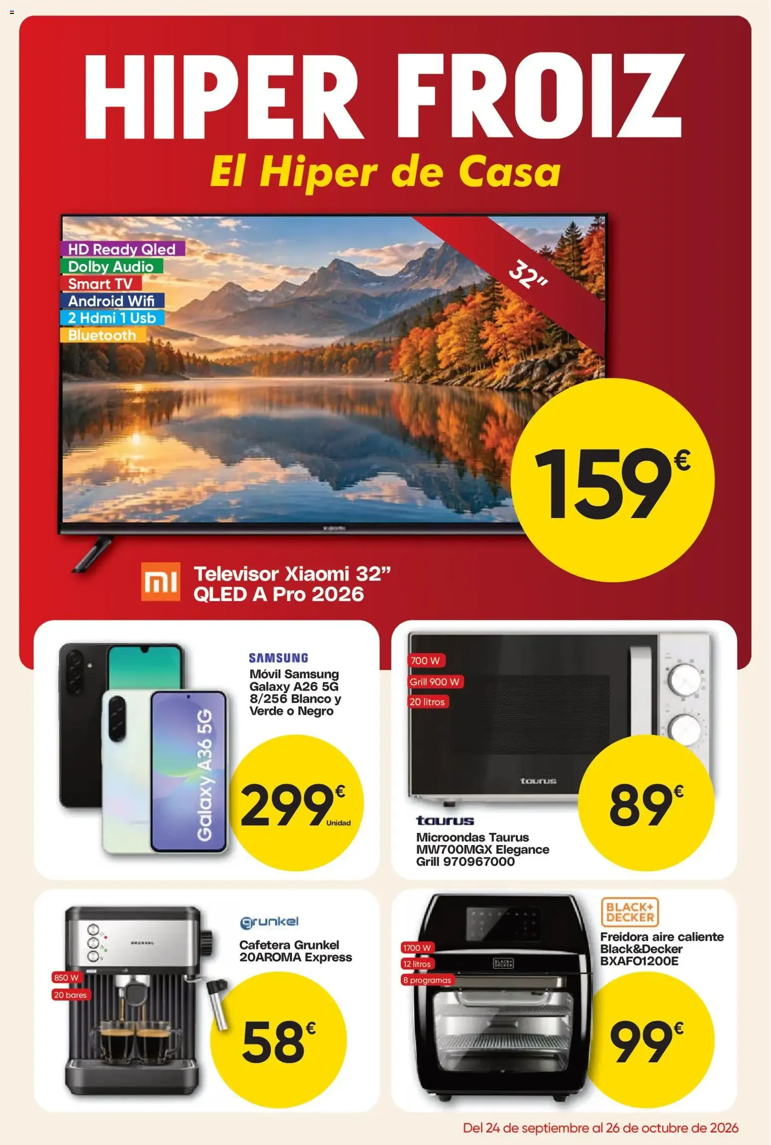 Catálogo de Froiz - Folleto Hiper del 24/09/2026 | Ofertas 24 de septiembre al 26 de octubre 2026 - Página 1