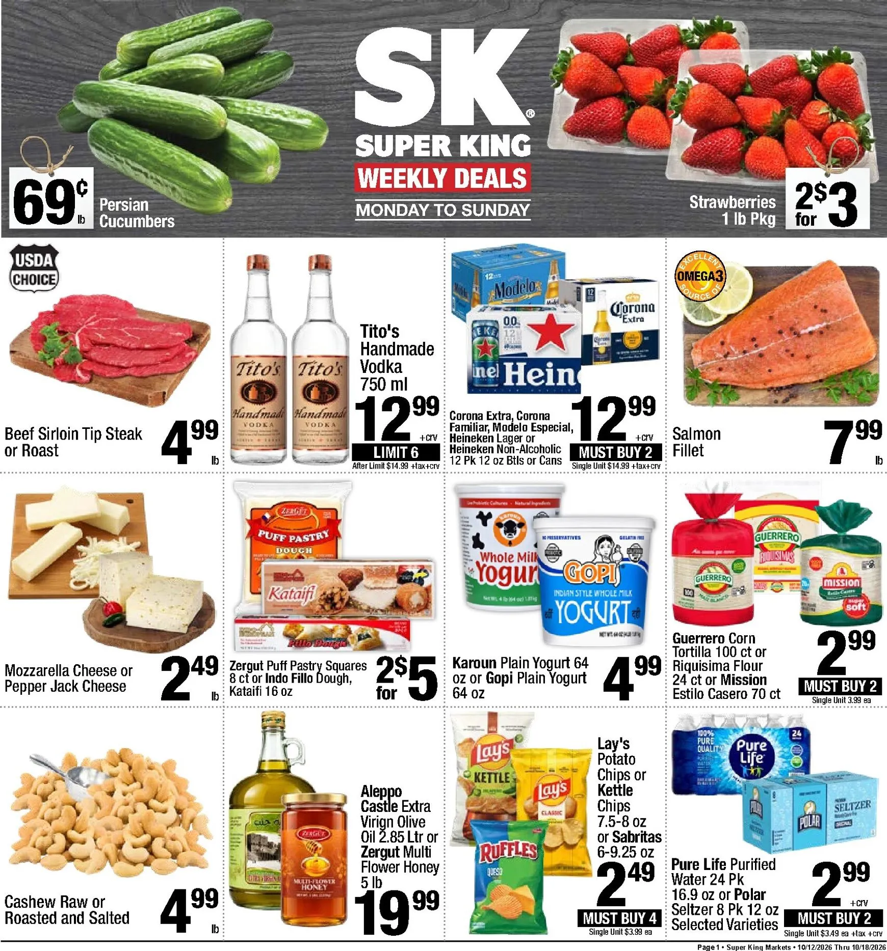 Current Super King leaflet valid from Monday 10/12/2026 to Sunday 10/18/2026