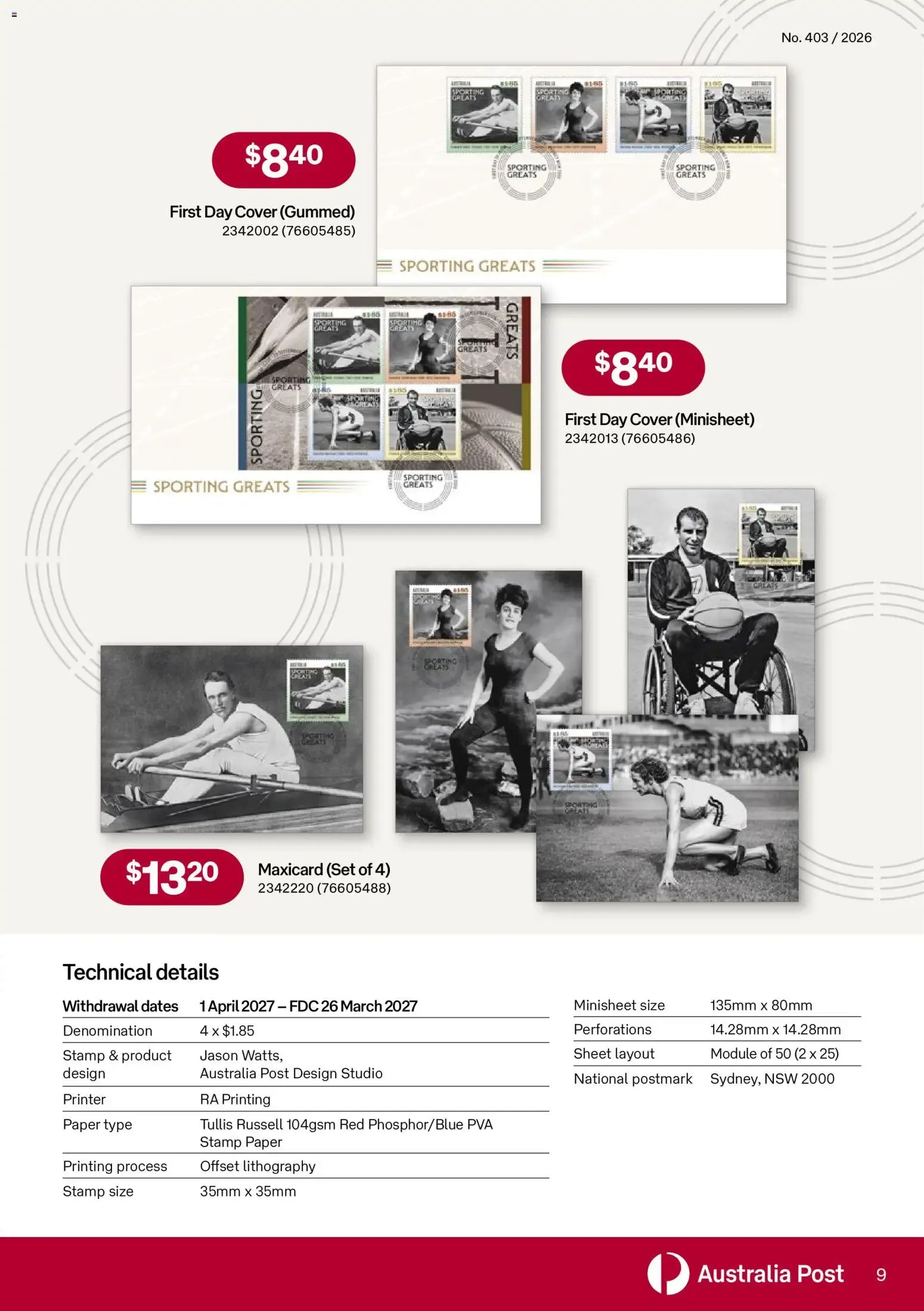 Stamp Bulletin - Catalogue valid from 1 September to 20 October 2026 - page 9