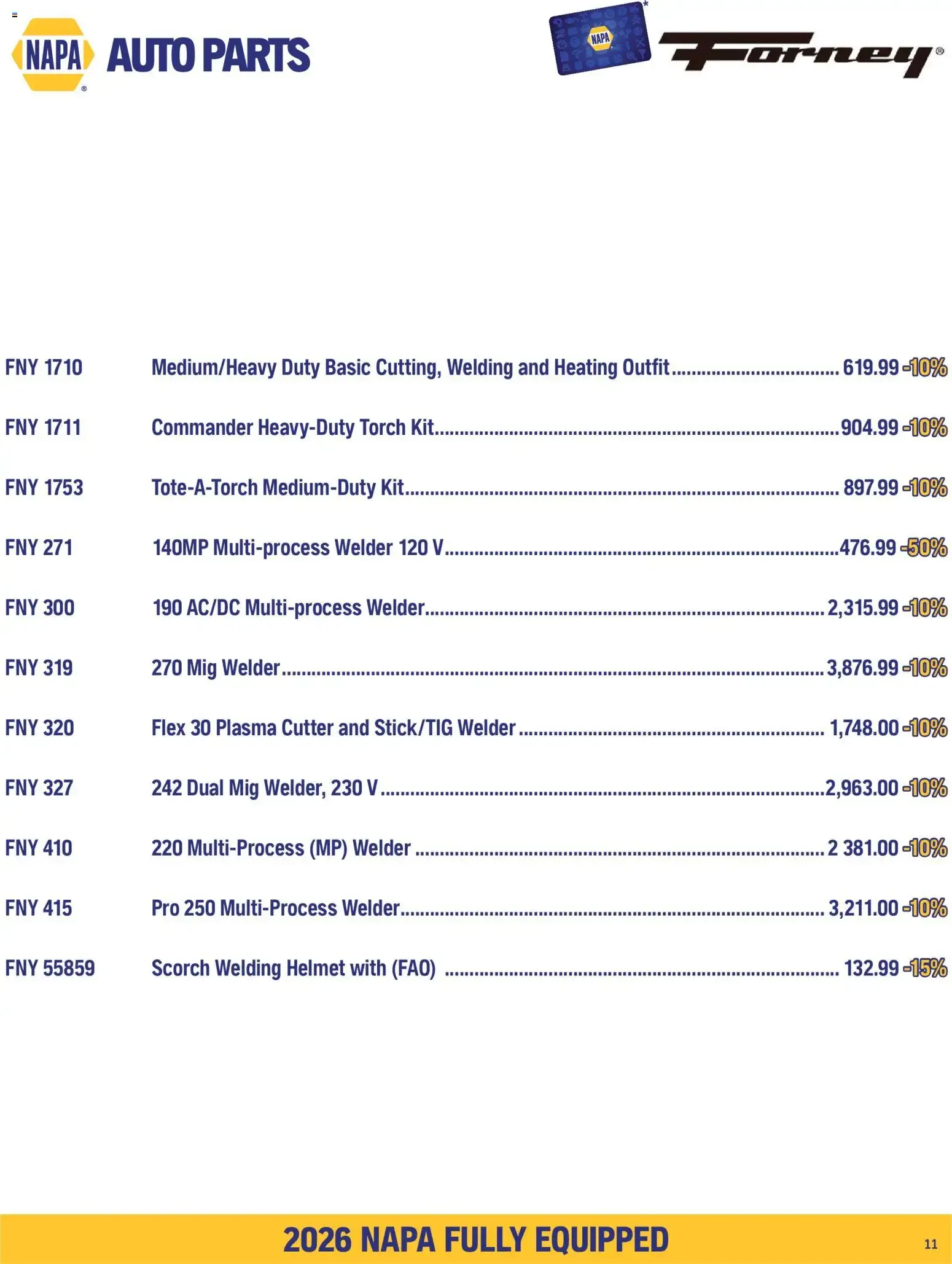 NAPA Auto Parts flyer - Fully Equipped September-October 2026 from Sep 1, 2026 > weekly specials & deals from September 1 to October 31 2026 - flyer page 13