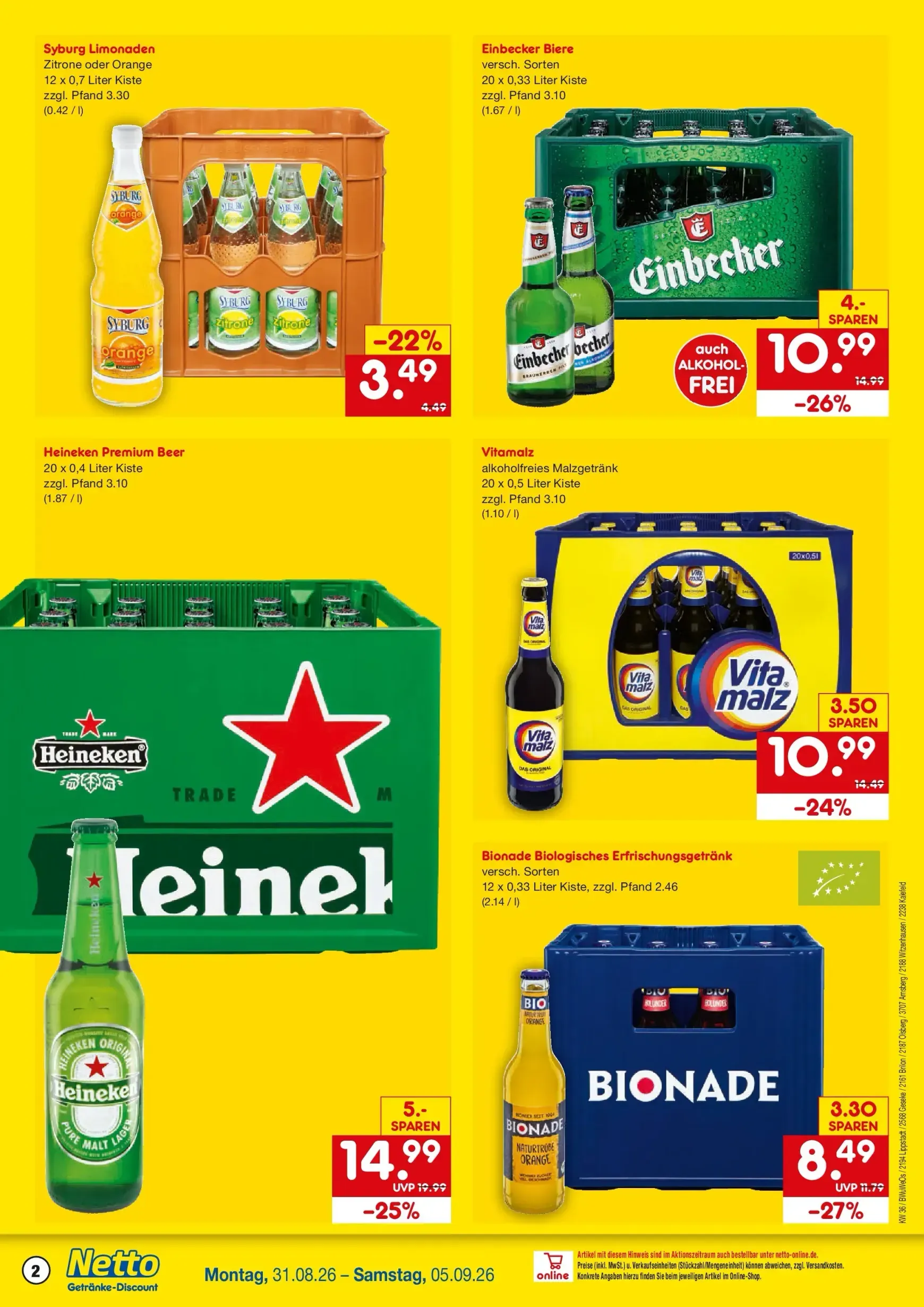 Netto Marken Discount - Lippstadt, Geseke, Brilon, Olsberg, Arnsberg, Witzenhausen, Kalefeld Prospekt – von Montag 31.08.2026 bis Samstag 05.09.2026 von 31. August bis 5. September 2026 - Prospekt seite 2