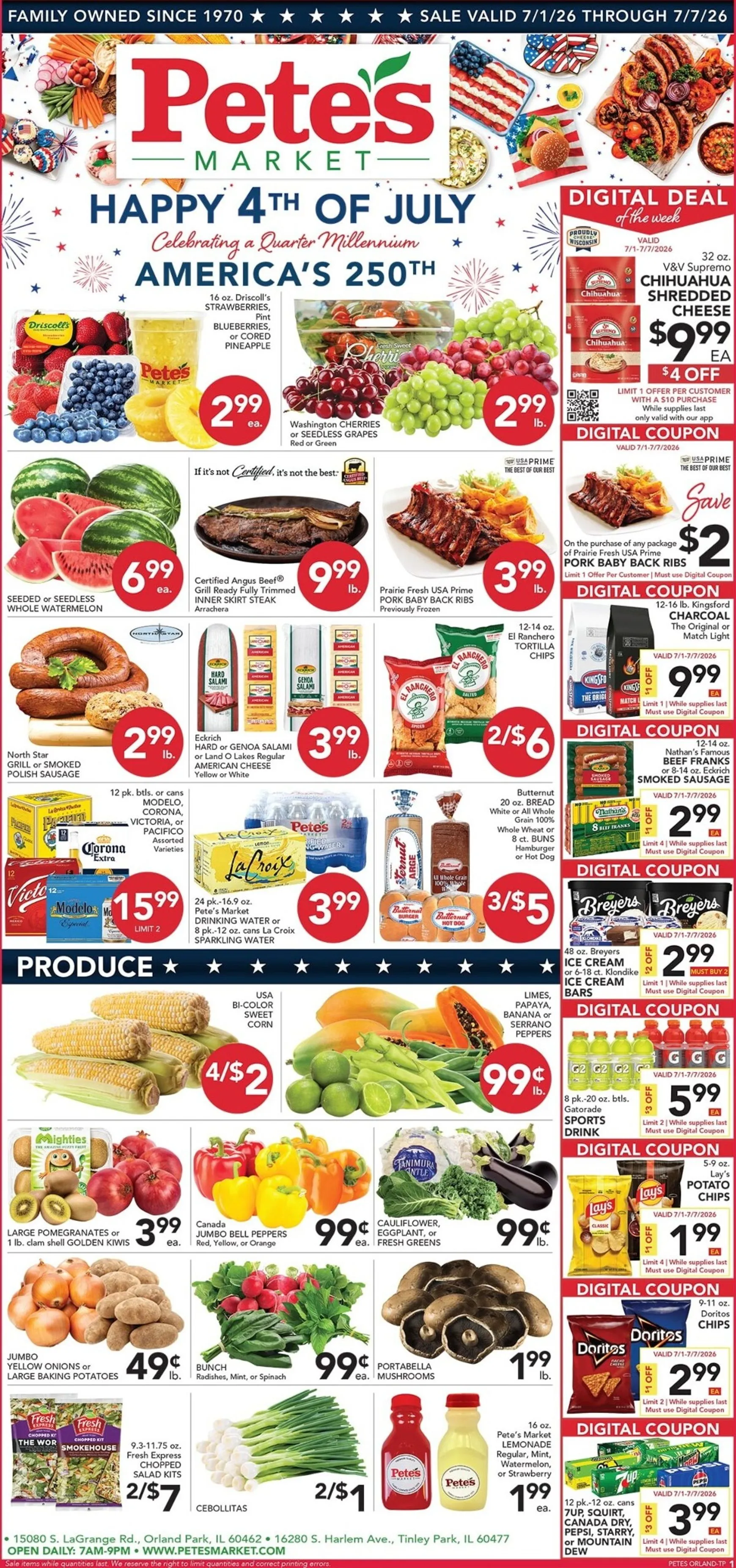 Weekly ad Current Pete's Fresh Market - Orland Park leaflet valid from Wednesday 07/01/2026 to Tuesday 07/07/2026 from July 1 to July 7 2026 - Page 1