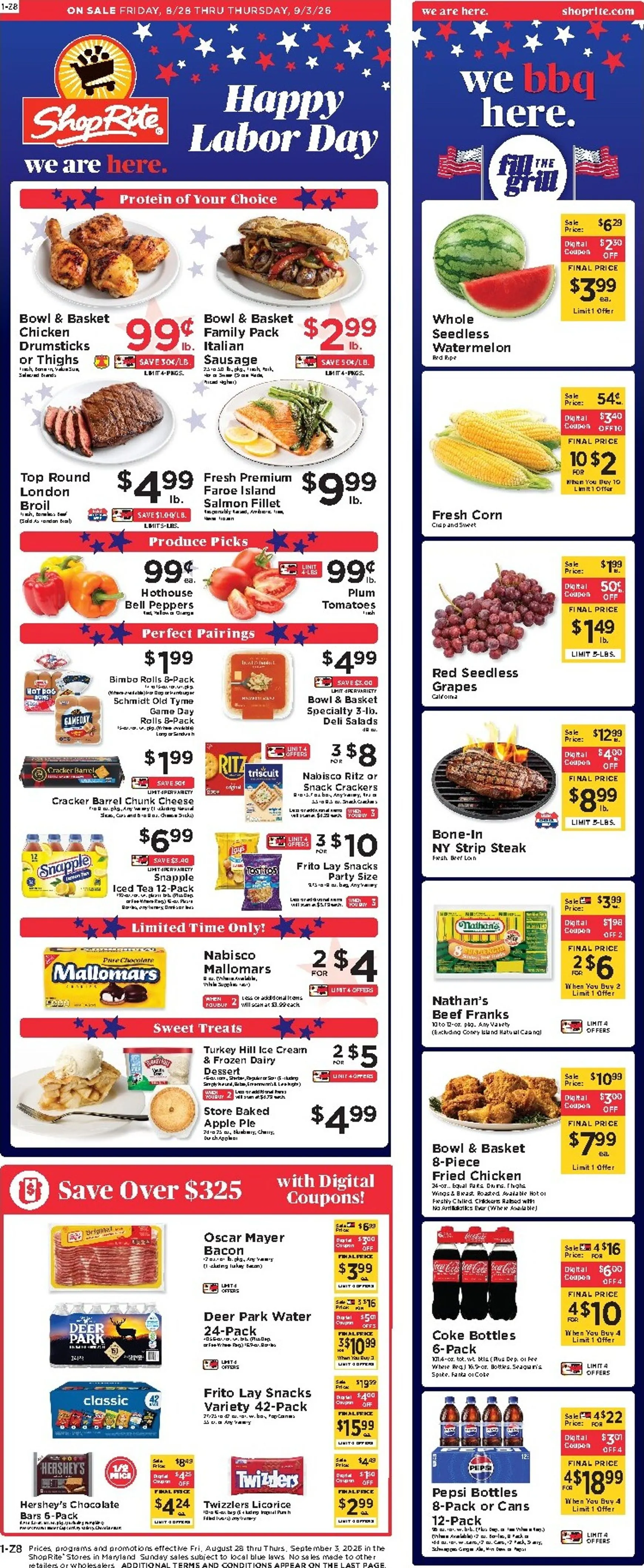 Weekly ad Current ShopRite leaflet valid from Friday 08/28/2026 to Thursday 09/03/2026 from August 28 to September 3 2026 - Page 1
