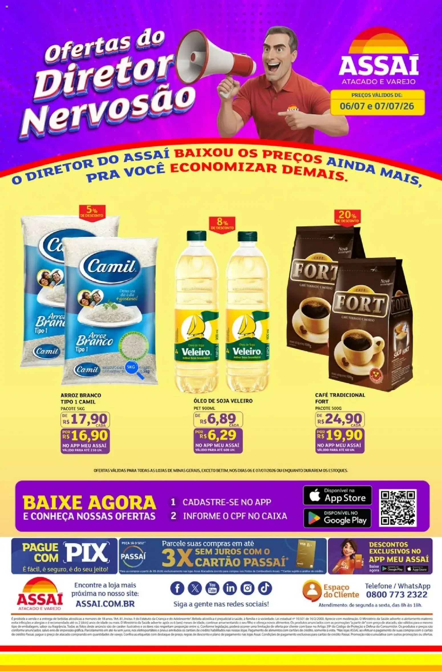 Encarte de Assaí Atacadista ofertas - MG de 06/07/2026 | Promoções Online 6 de julho até 7 de julho 2026 - Pagina 1